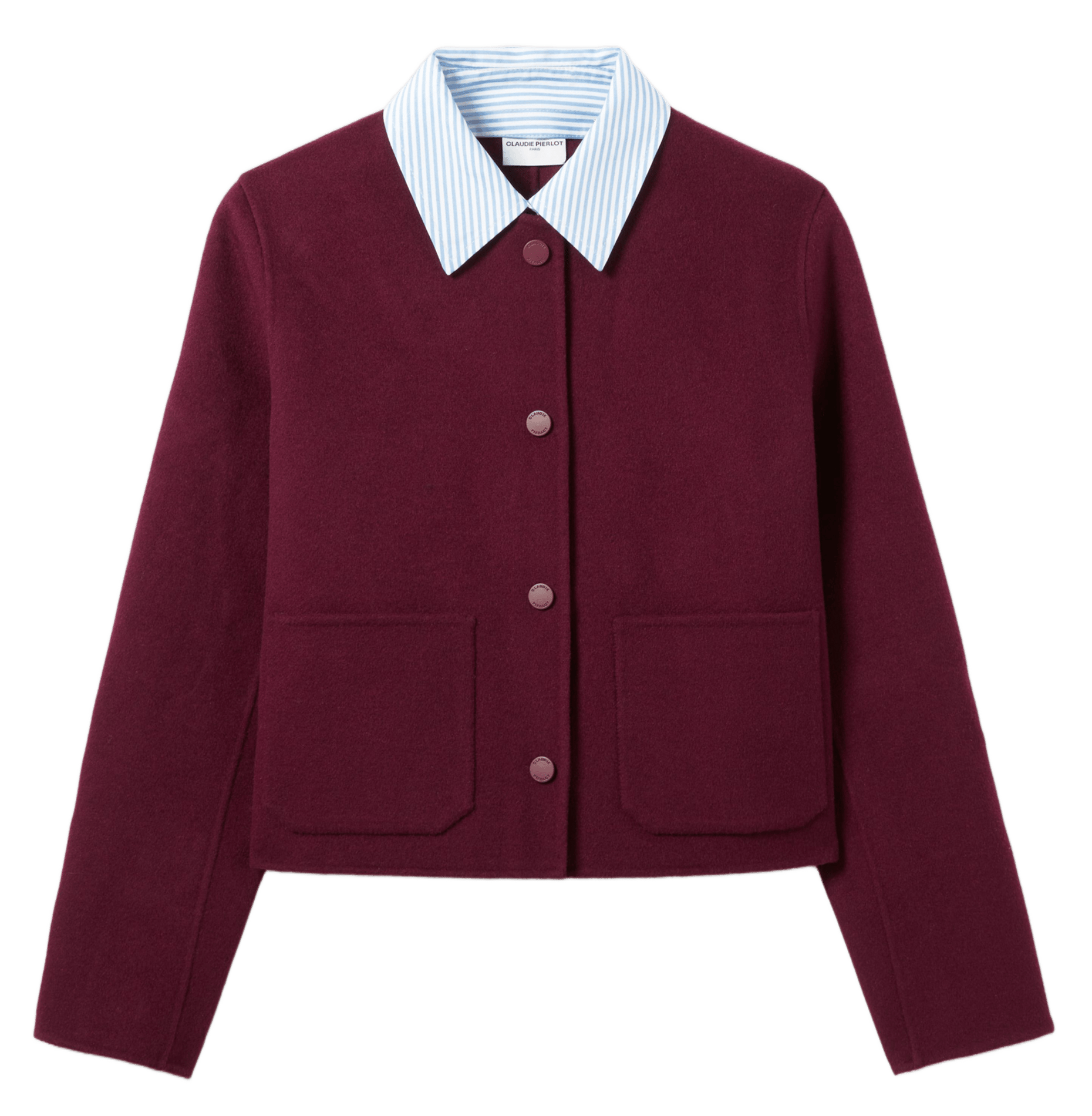 Veste col classique en laine CLAUDIE PIERLOT Rouge