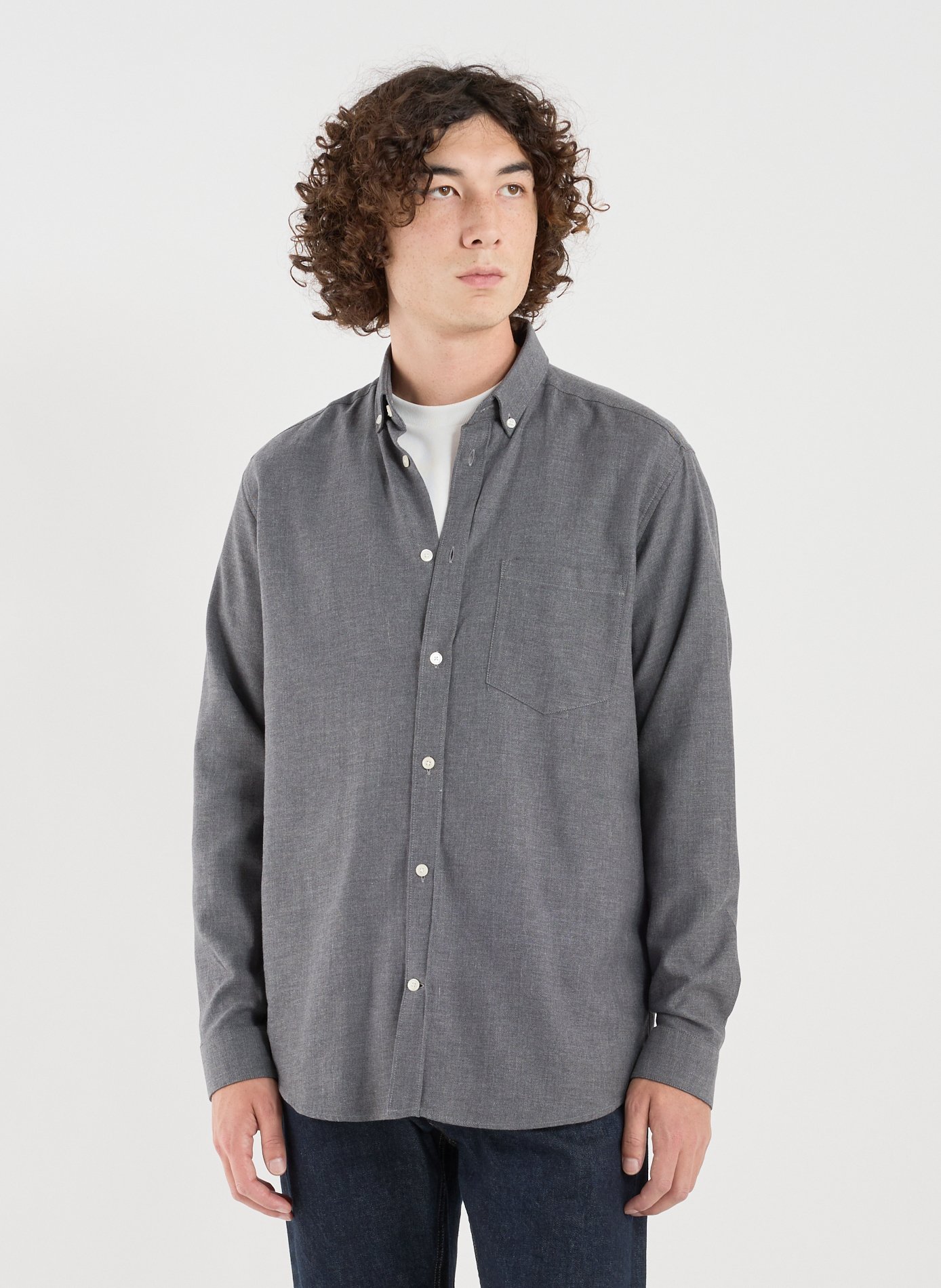 AU PRINTEMPS PARIS Chemise droite en coton Gris