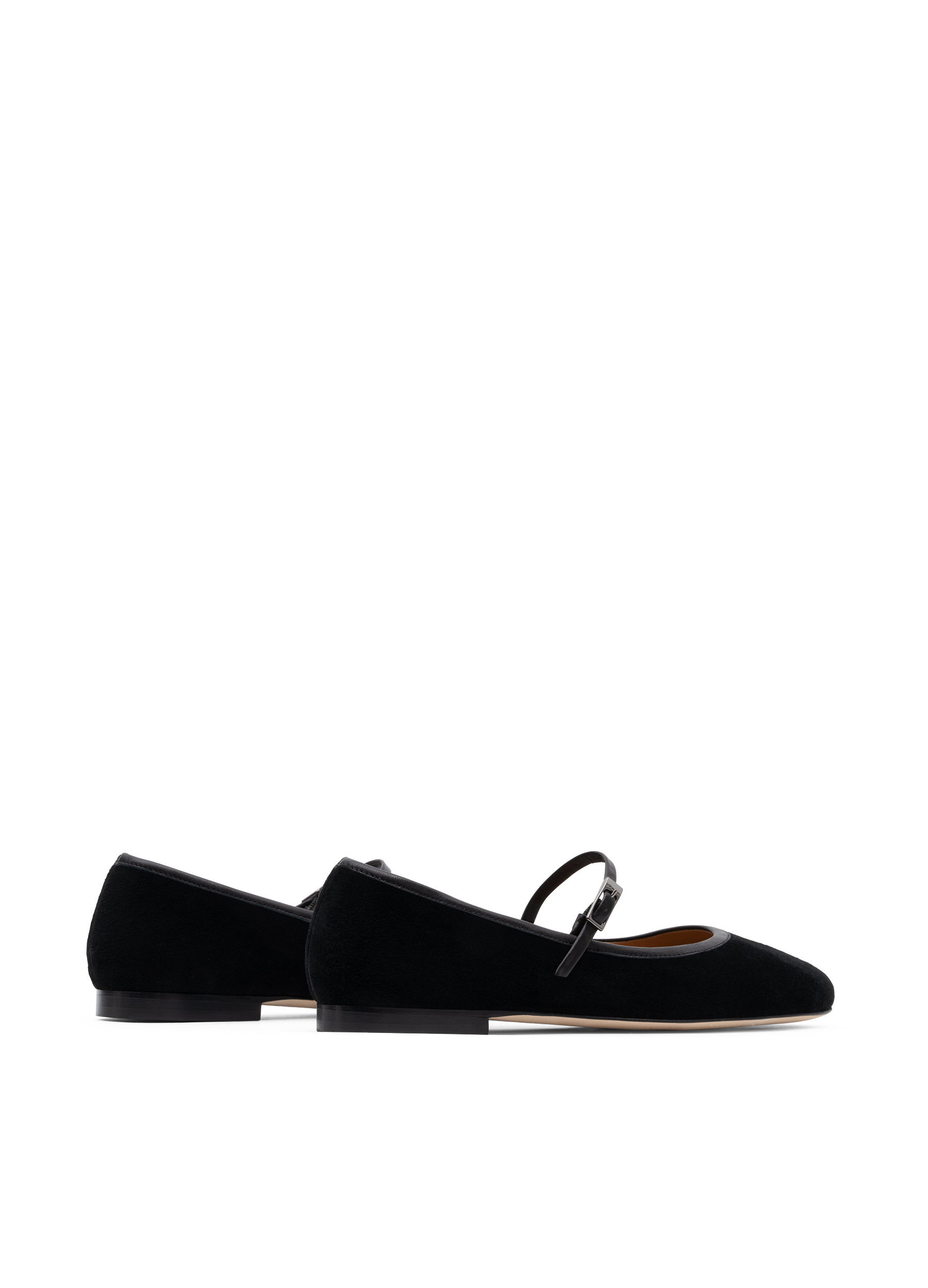 Ballerines dakota en chevre velours PARALLELE Noir