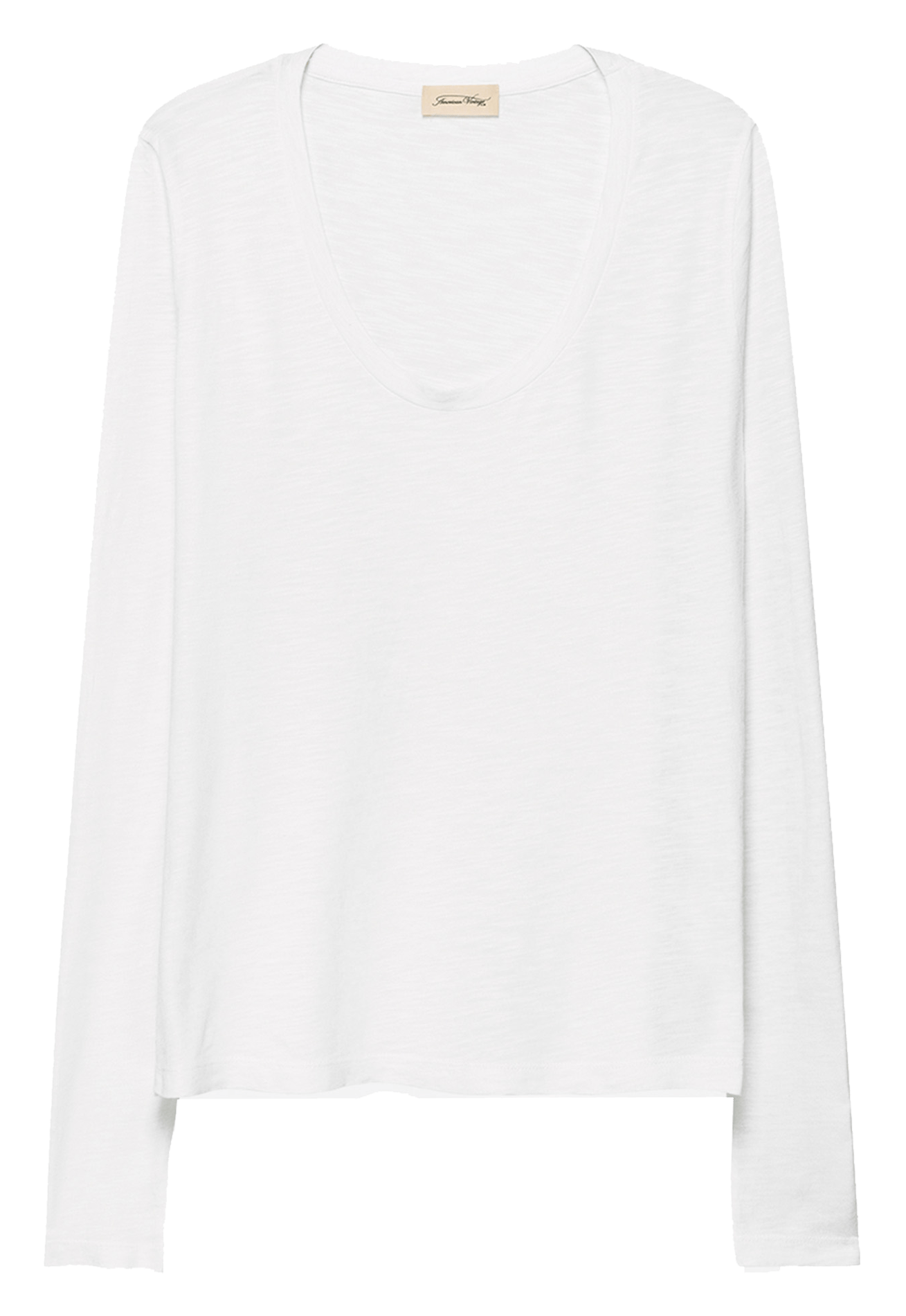 Tee-shirt col v en coton sonoma Blanc