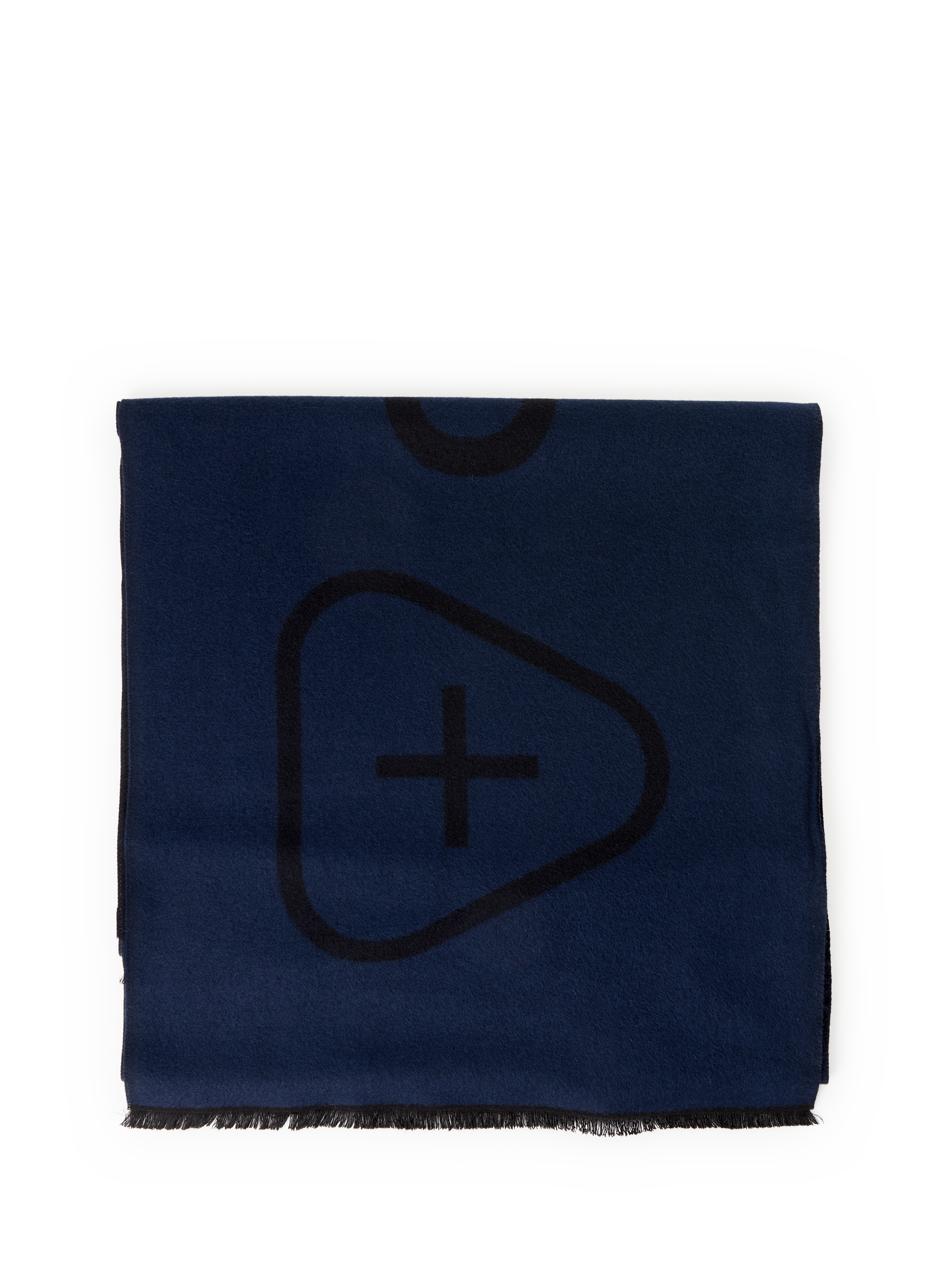 GERTRUDE ET GASTON Echarpe Mathilde imprimée à logo  Bleu