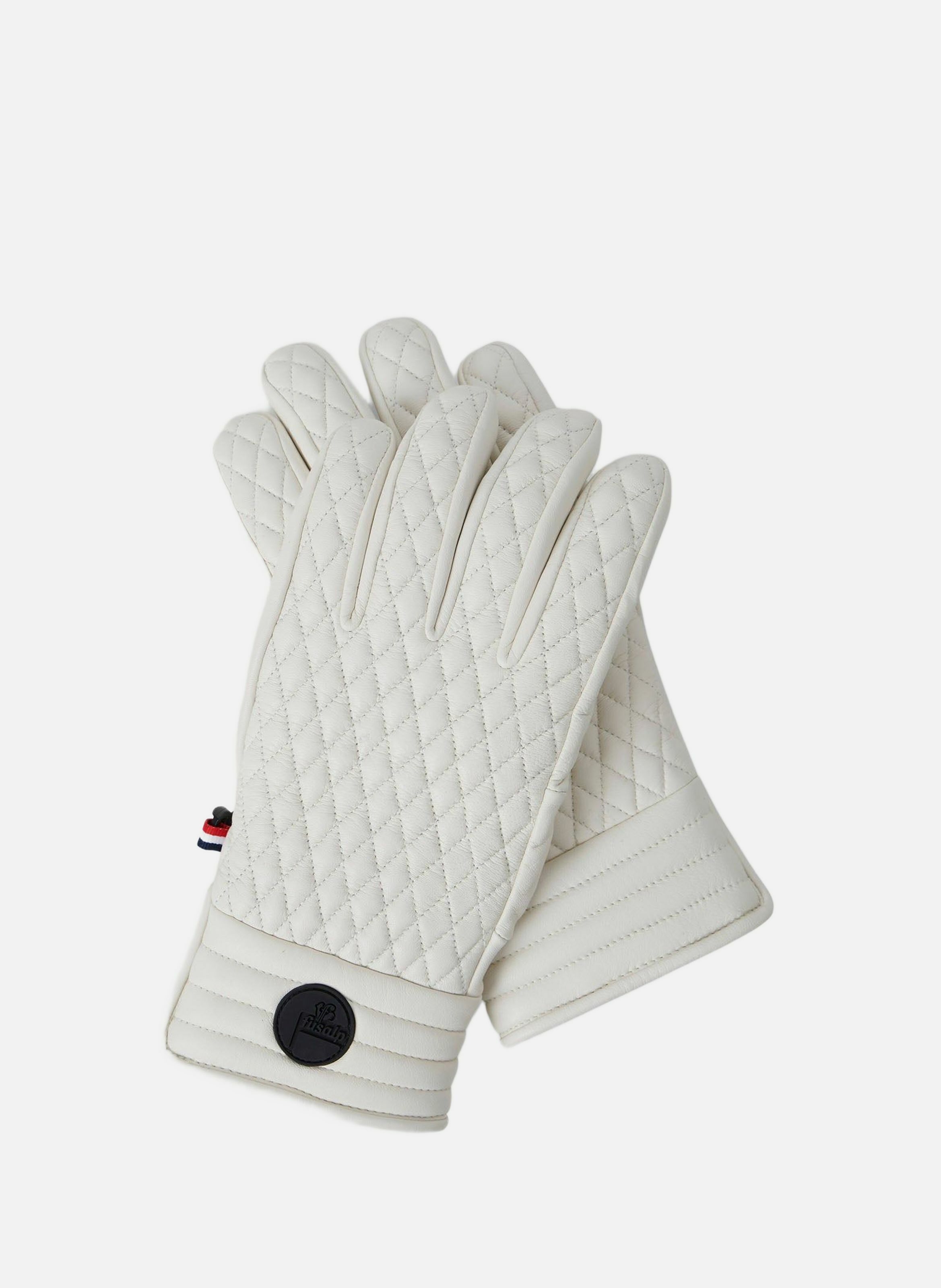 Gants de ski athena glove cuir de chevre FUSALP Blanc