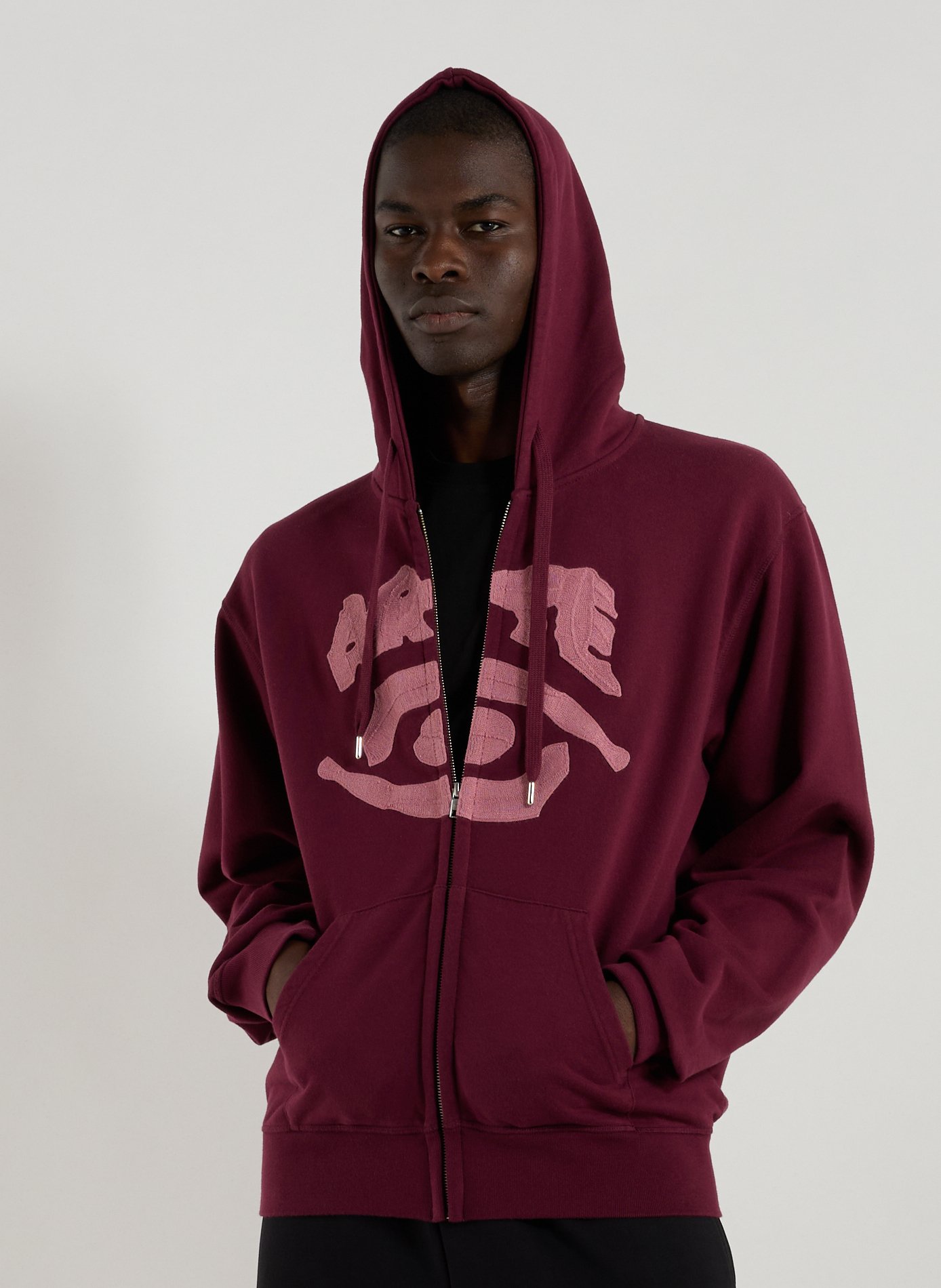 ARTE ANTWERP Hoodie à capuche en coton Rouge