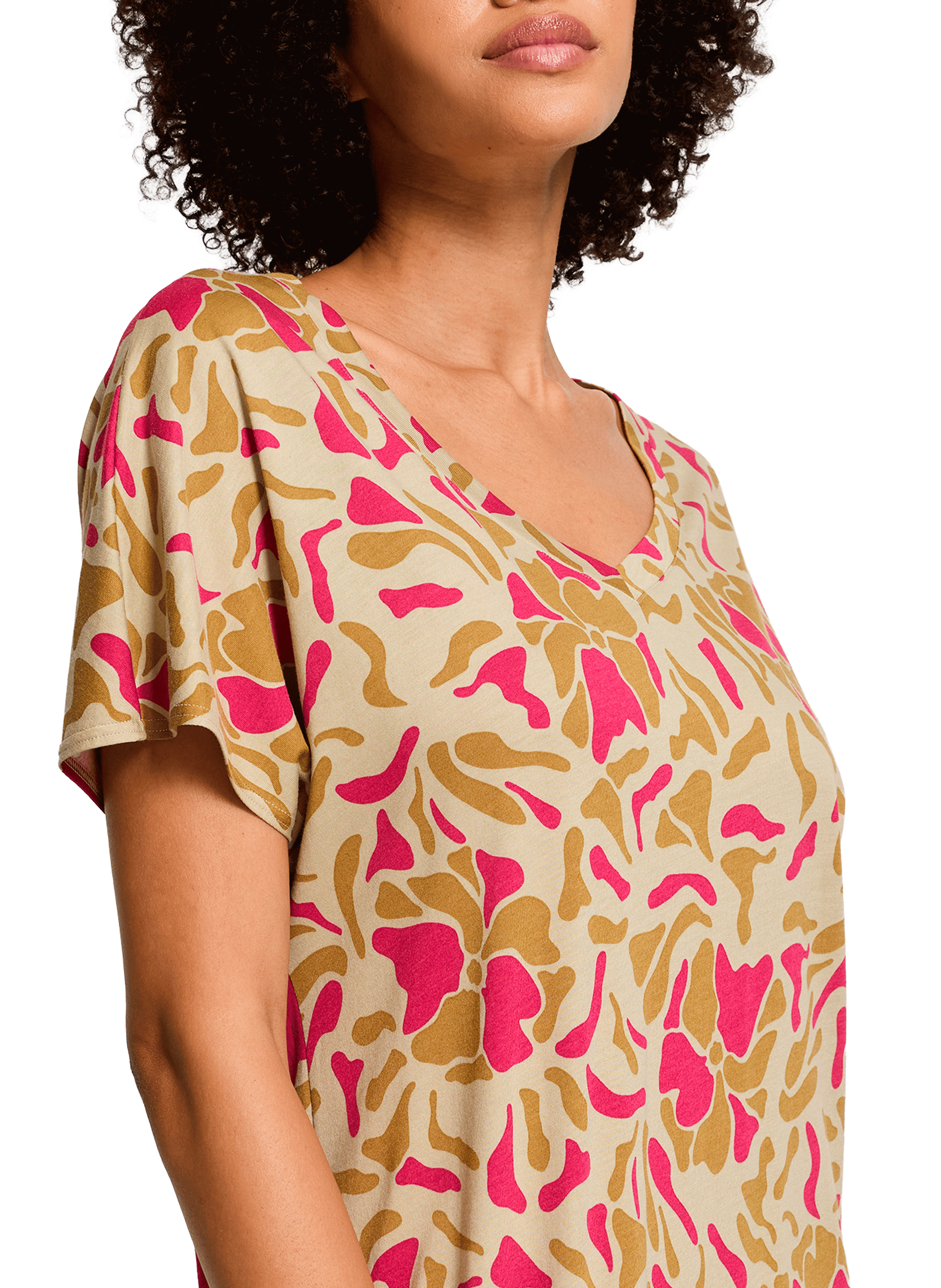 Printed cotton blend nightgown HANRO Multicolour