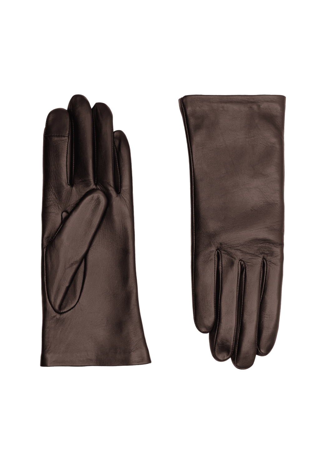 Gants inès femme cuir doublés cachemire AGNELLE Marron