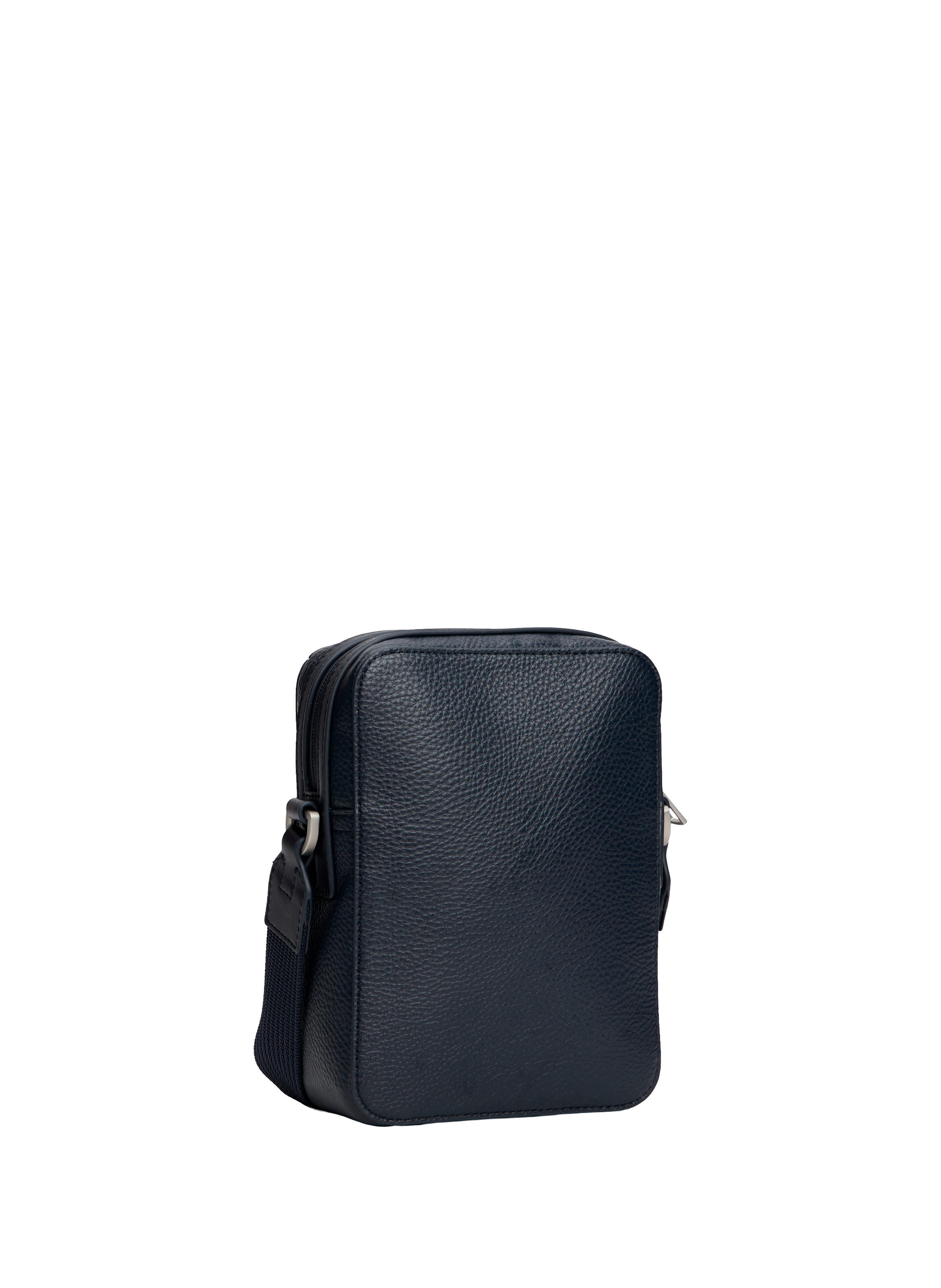 Grained faux leather reporter bag TOMMY HILFIGER Blue