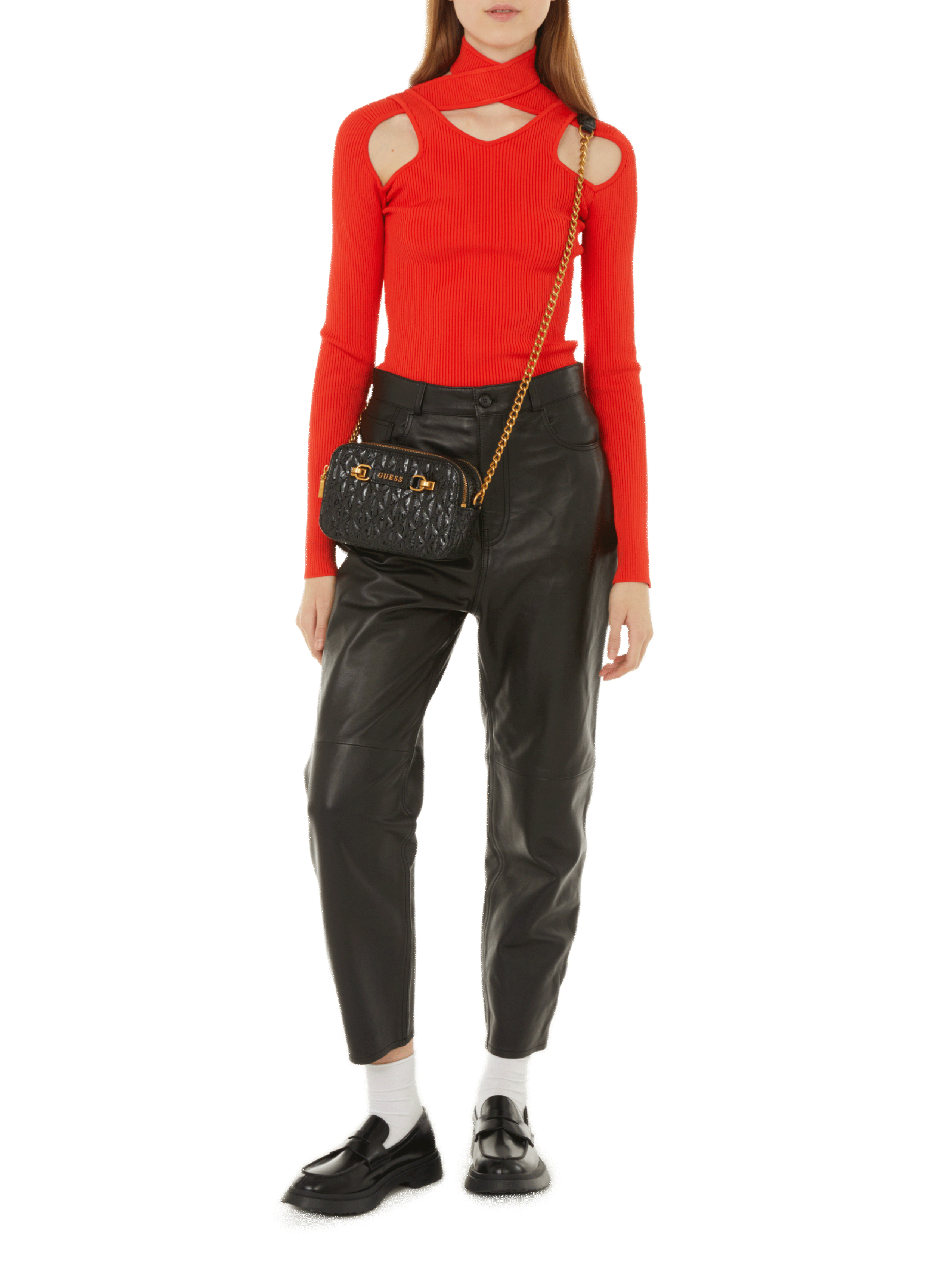 Top en maille à découpes COPERNI Rouge