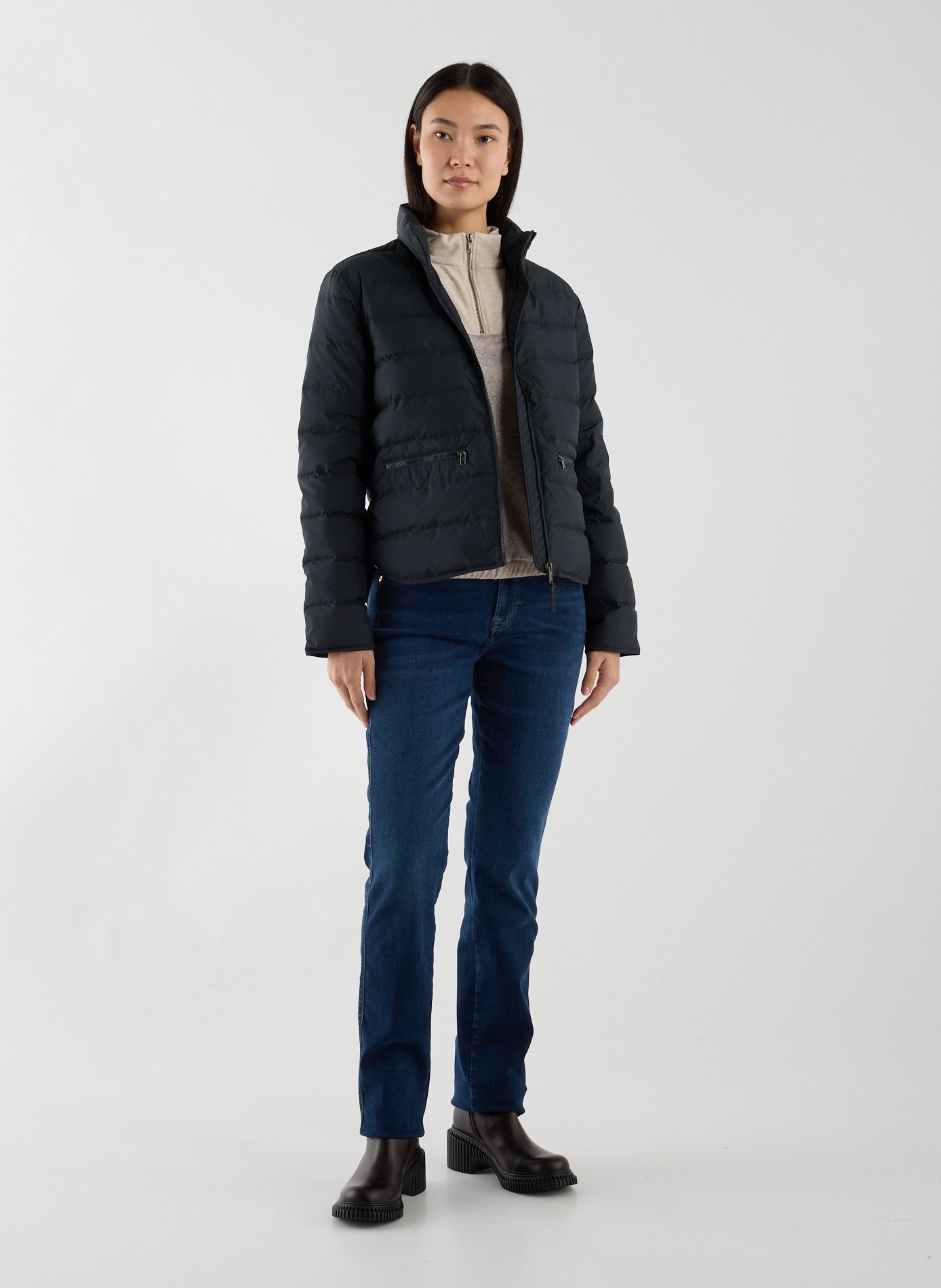 Veste matelassée à col montant AIGLE Noir