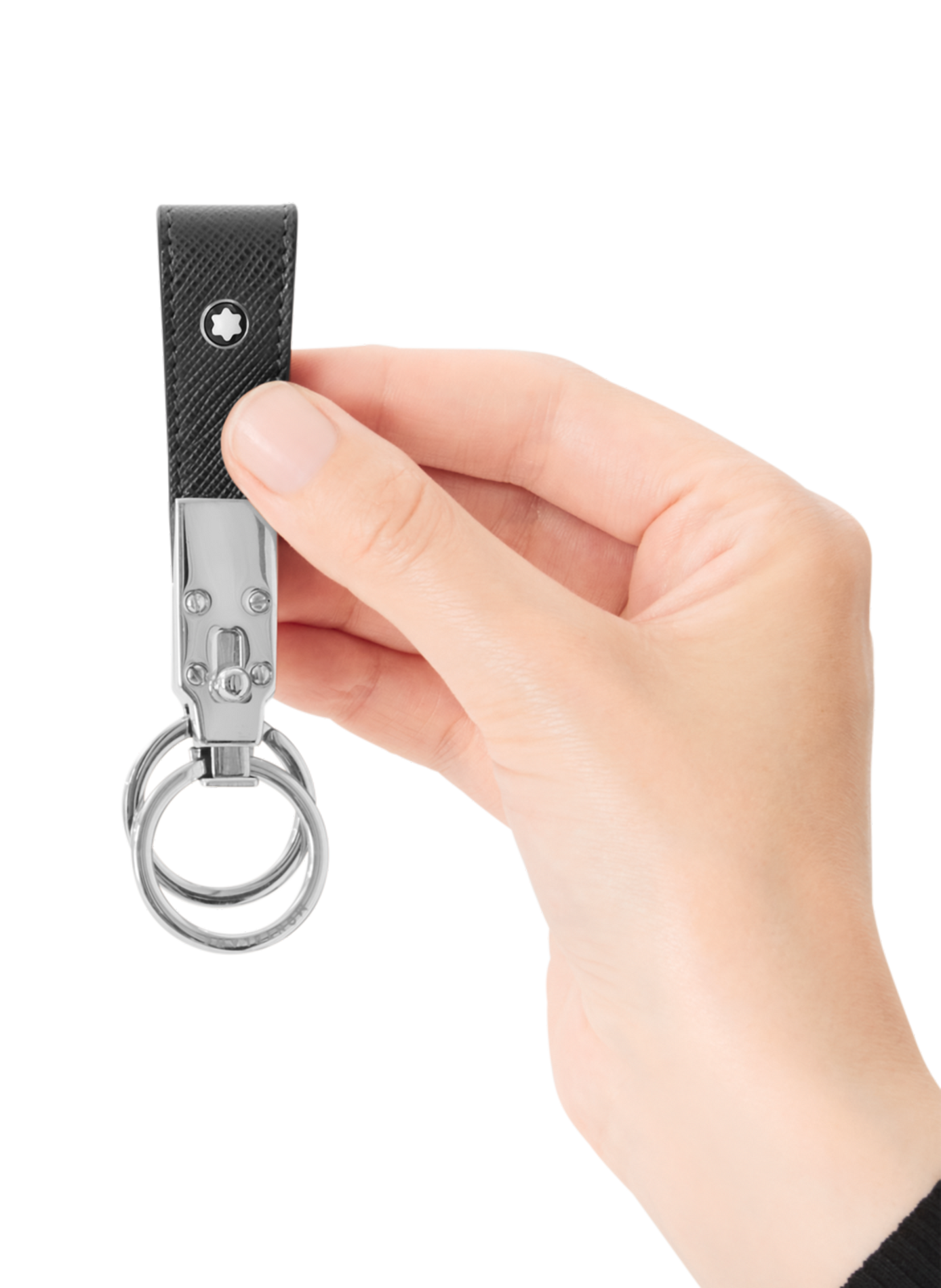 Leather Key Ring MONTBLANC Black