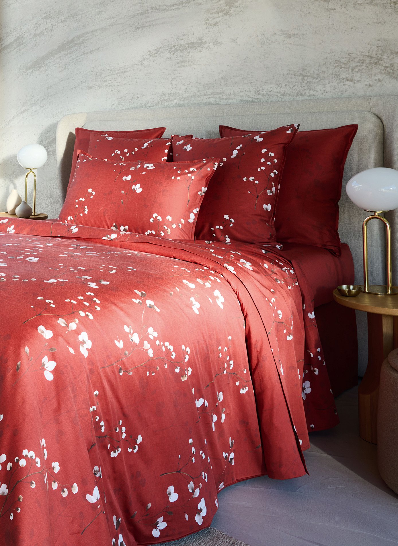 TAIE D'OREILLER Minimaliste ANNE DE SOLENE Rouge