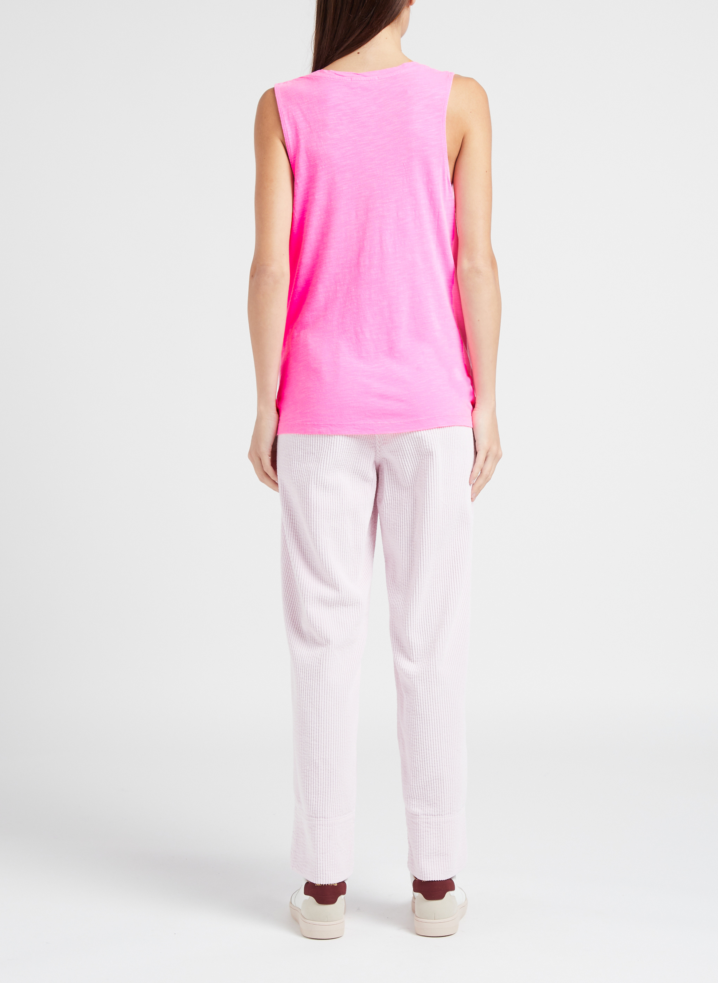Débardeur à col rond en coton mélangé Jacksonville AMERICAN VINTAGE Rose