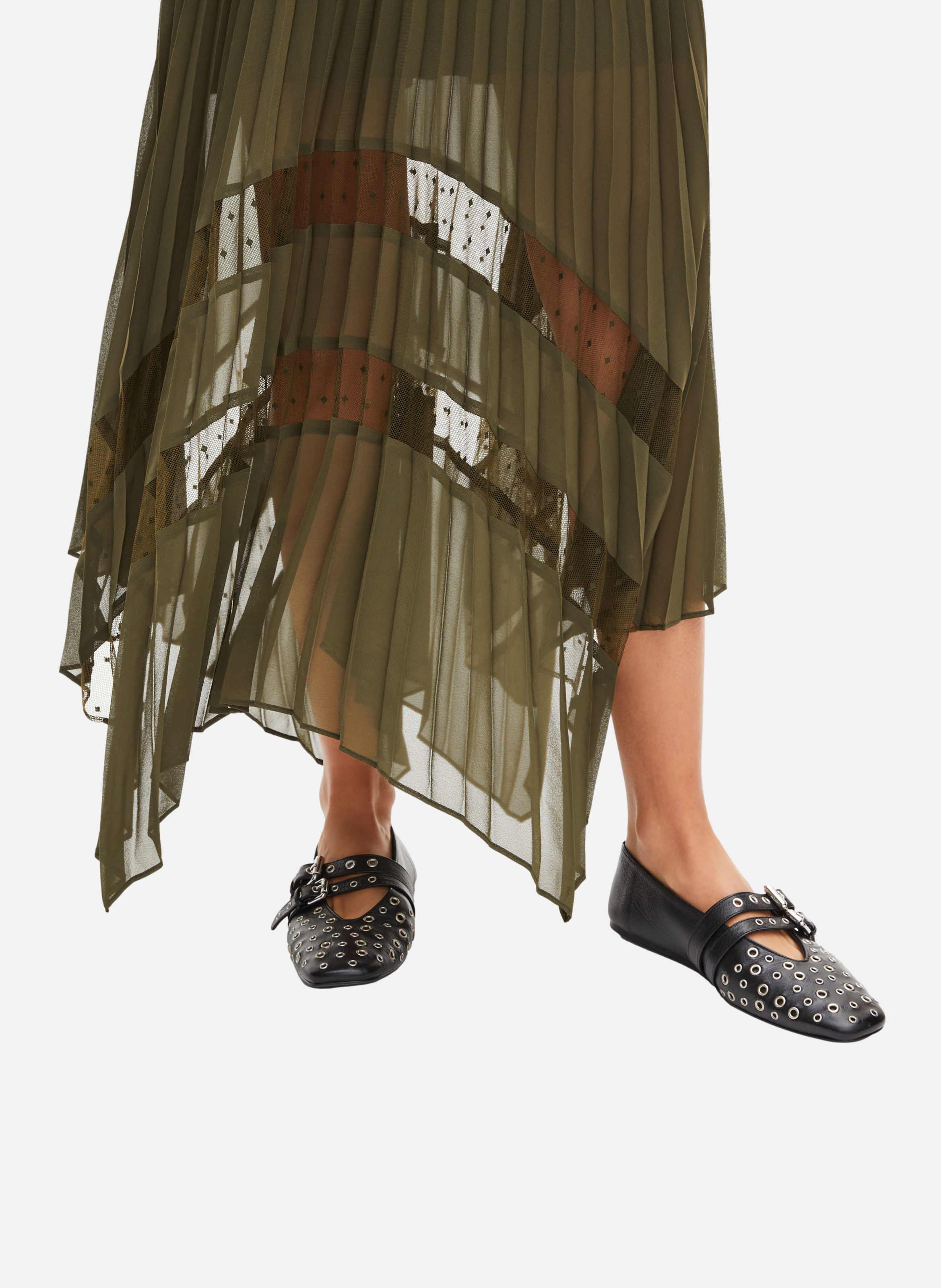 Robe longue plissée THE KOOPLES Vert