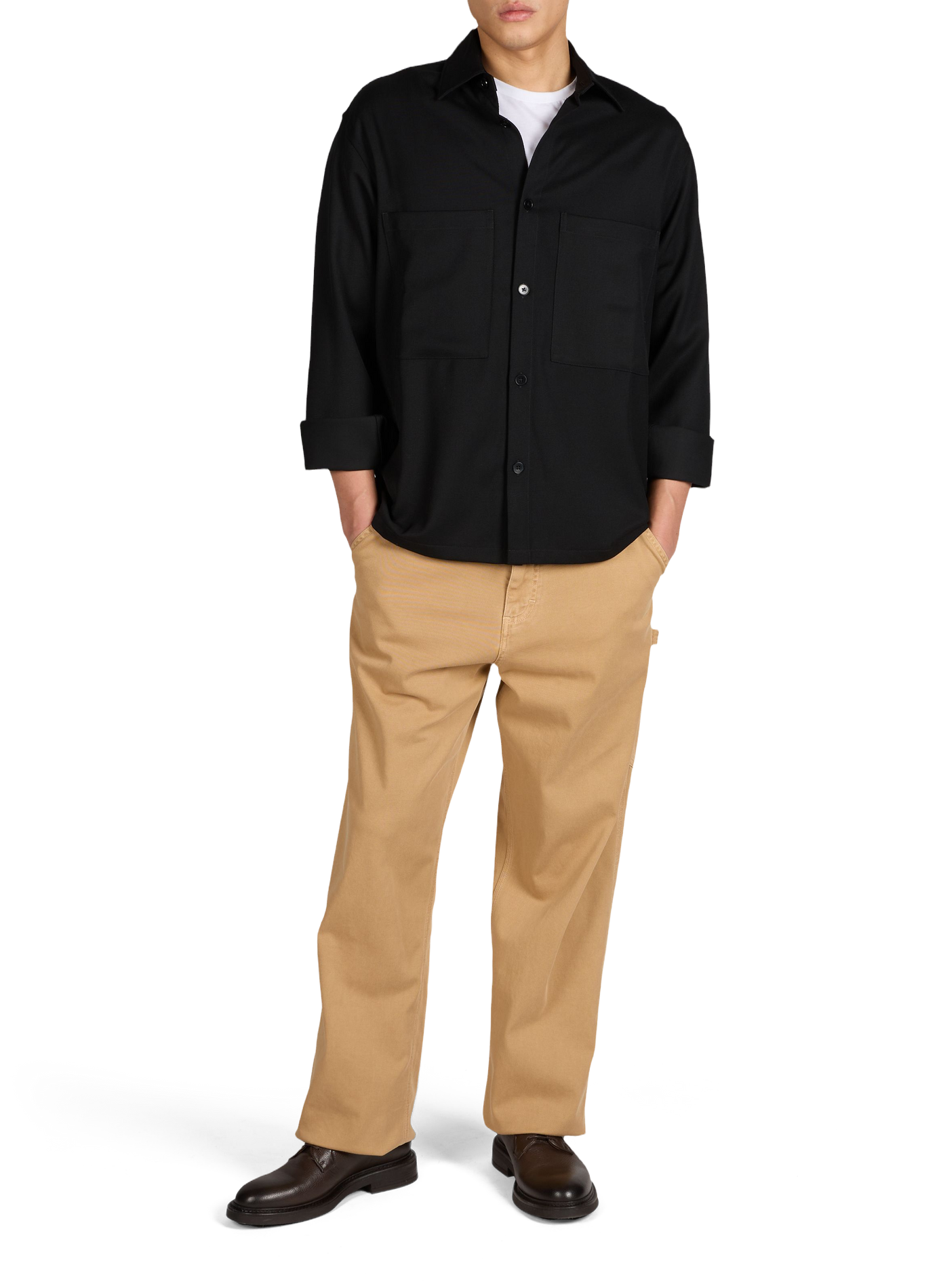 Mixed wool Freddy shirt NN.07 Black