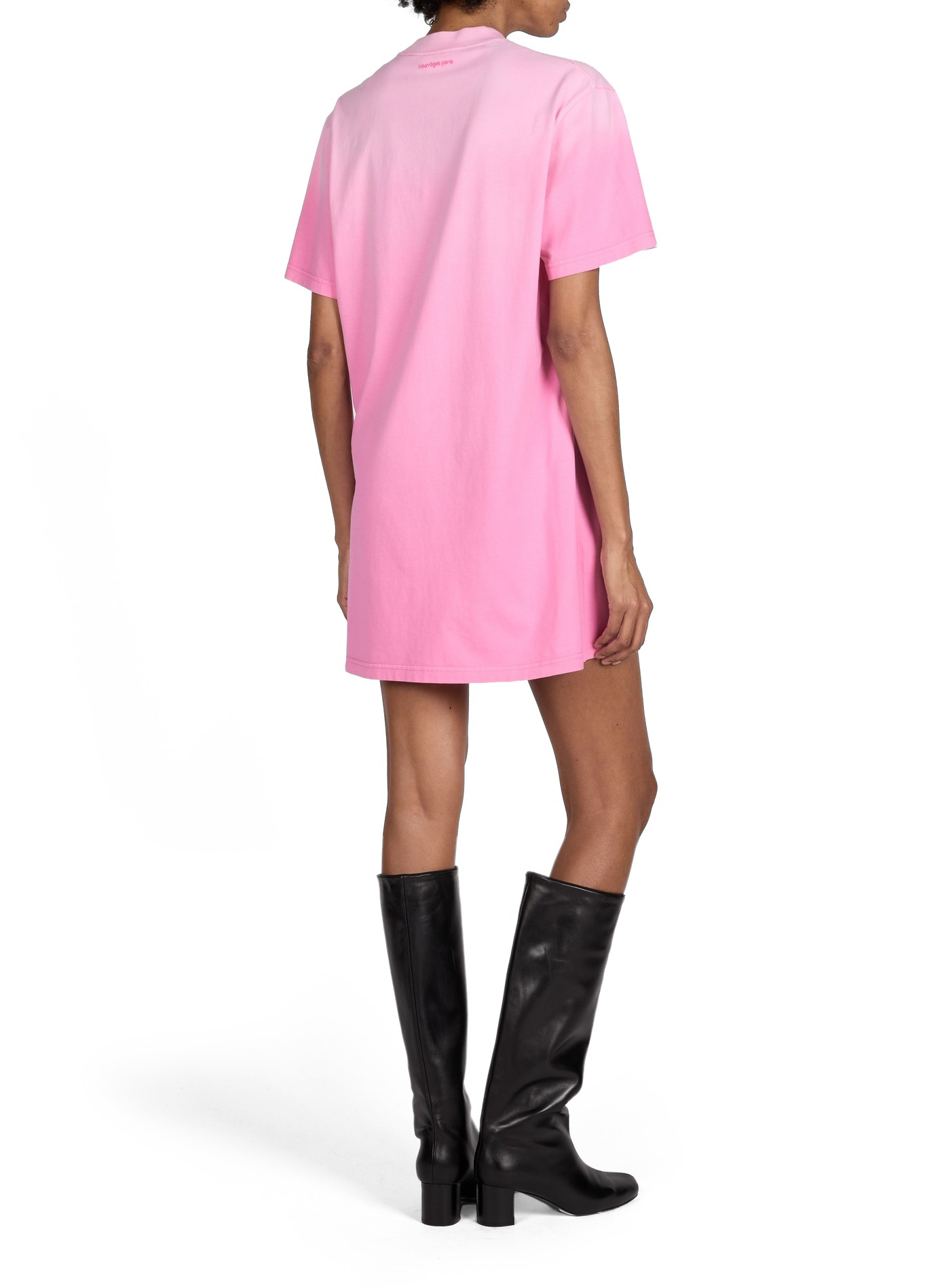 Printed cotton T-shirt COURRÈGES Pink