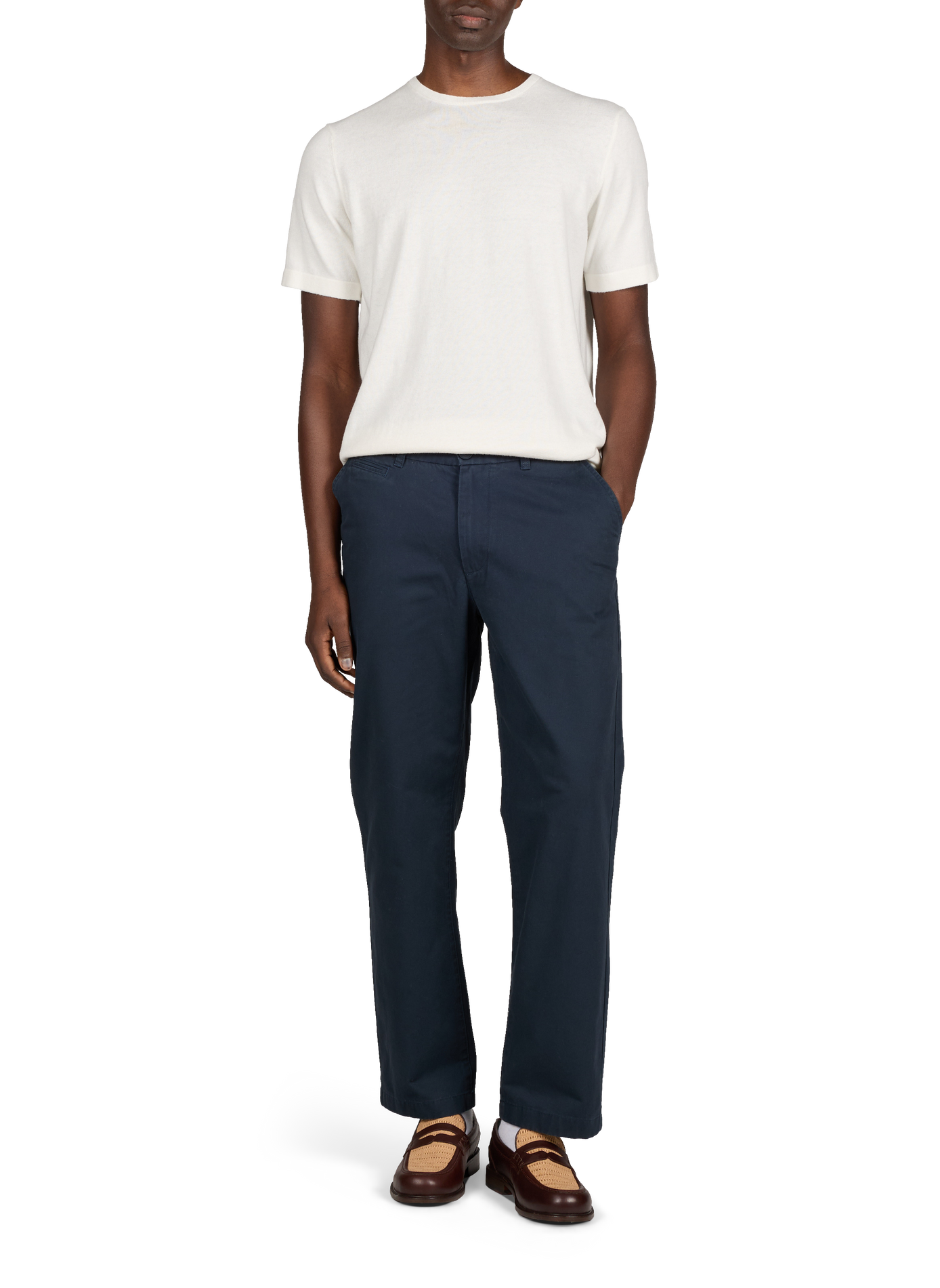 Cotton and cashmere T-shirt KNOWLEDGE COTTON Beige