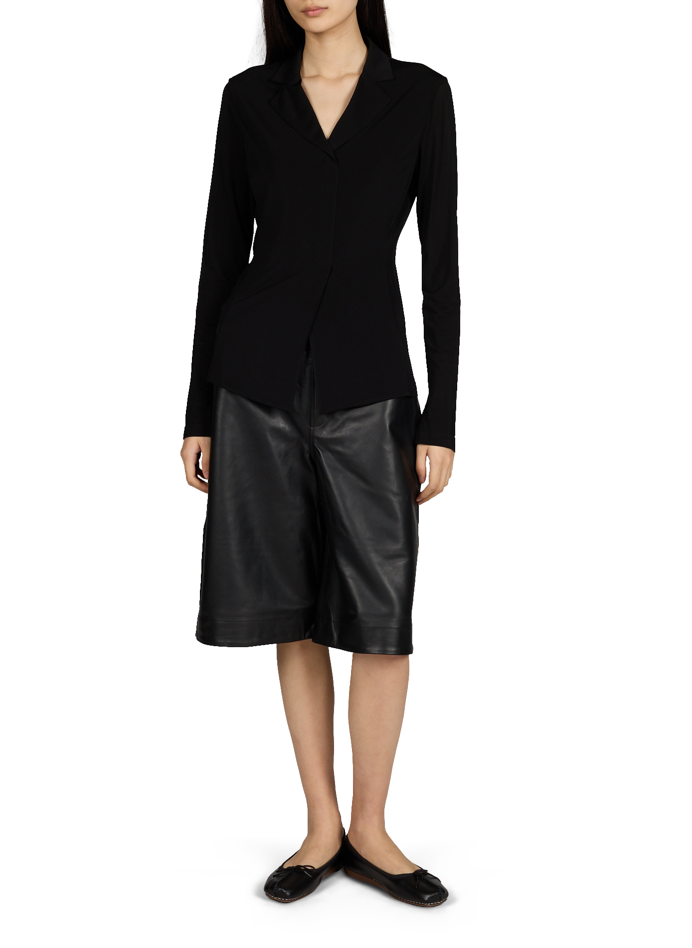 Shirt with a tailored collar HELMUT LANG Black