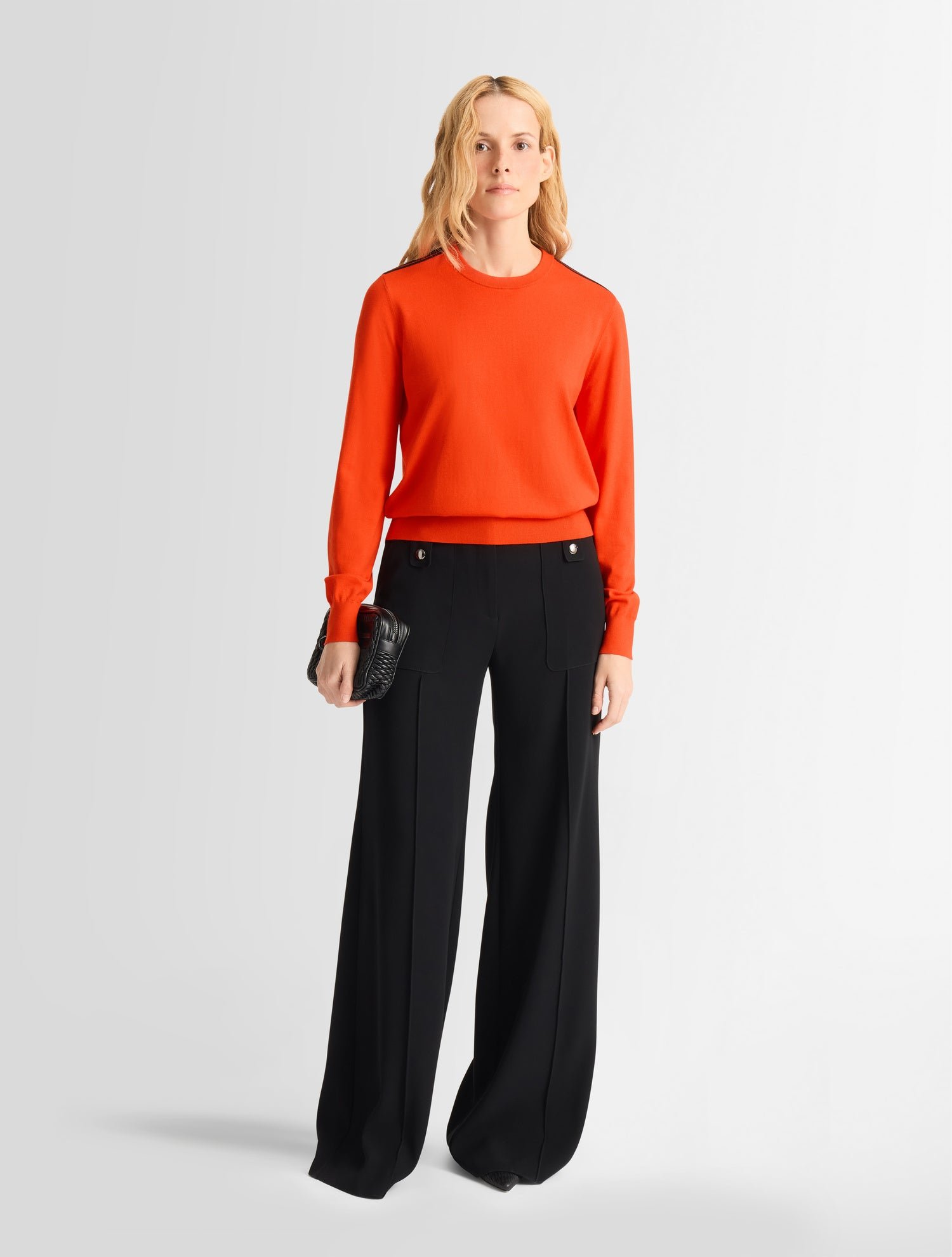 Pull ottavia col rond coupe ajustée FUSALP Orange