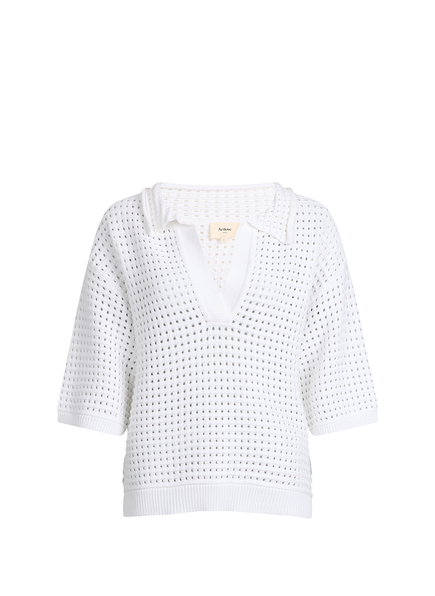 Short-sleeved Calaia knit polo ARTLOVE Beige