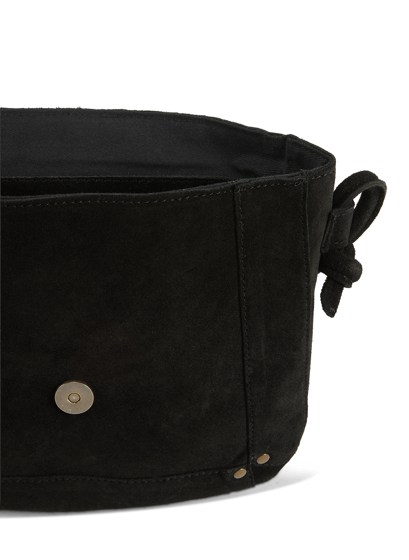 Suede leather shoulder bag VILA Black