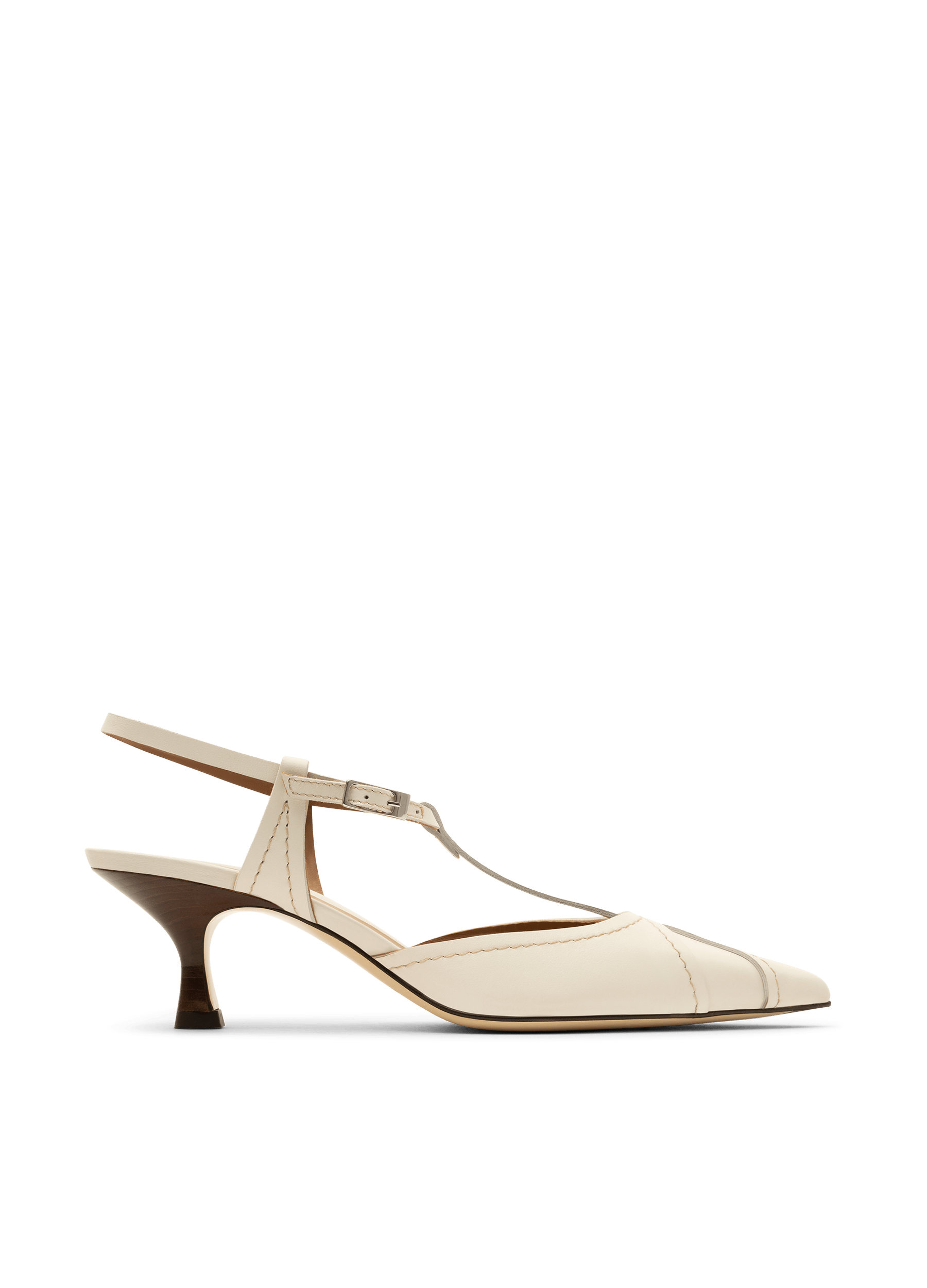 Sling back ramon en veau PARALLELE Blanc