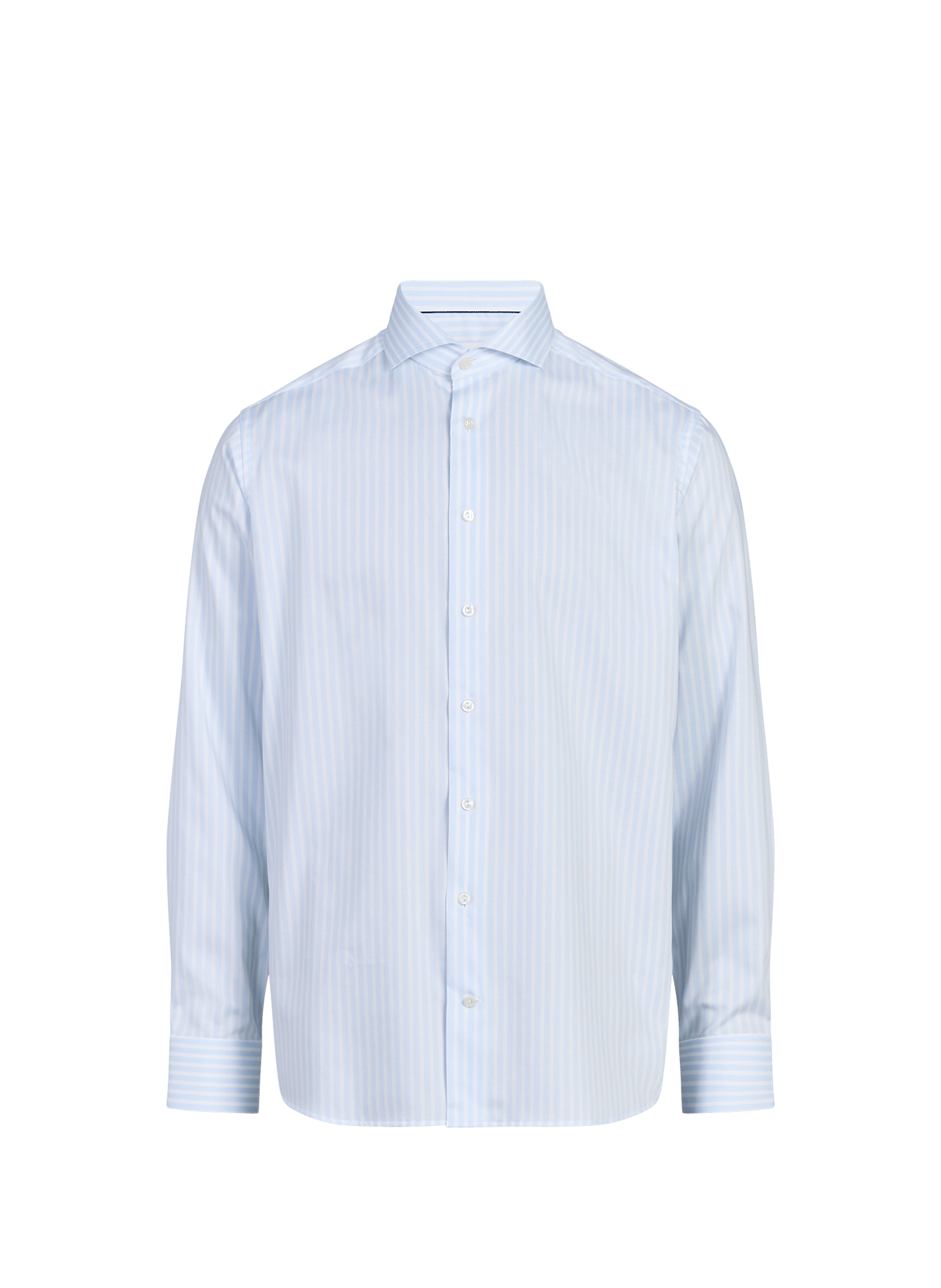 Straight Striped Cotton Shirt ETON Blue