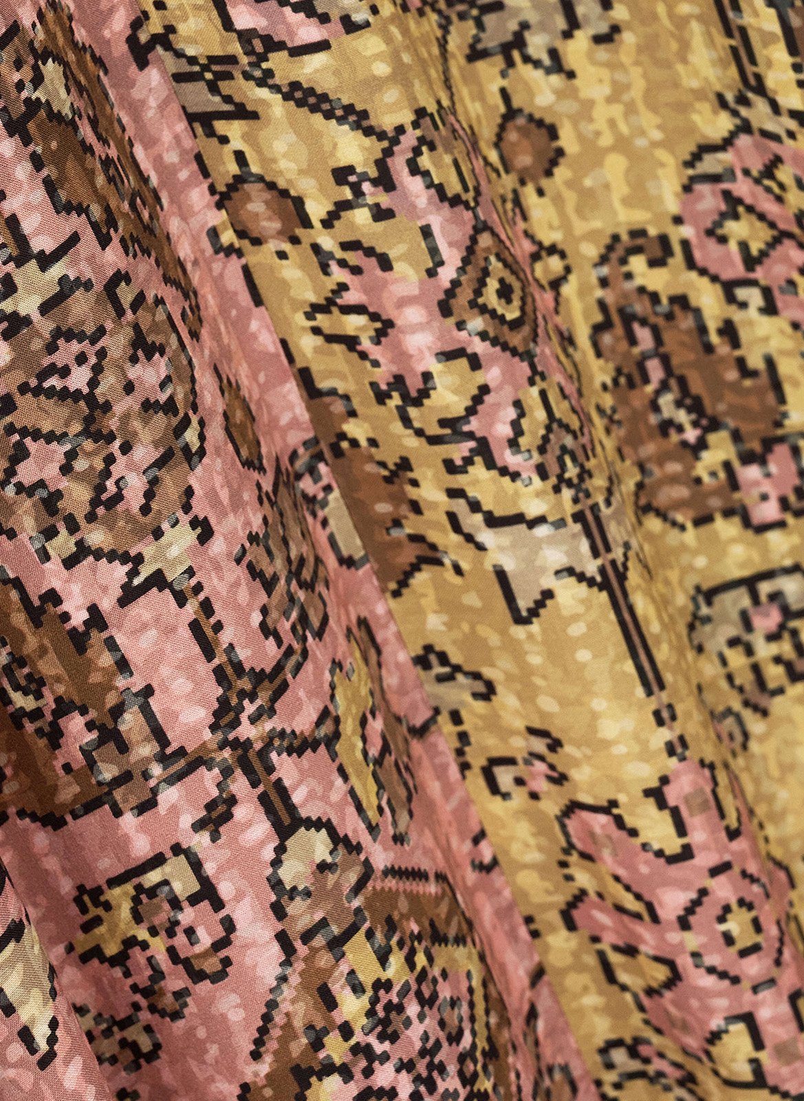 Jupe longue fluide imprimée pario BA&SH Jaune