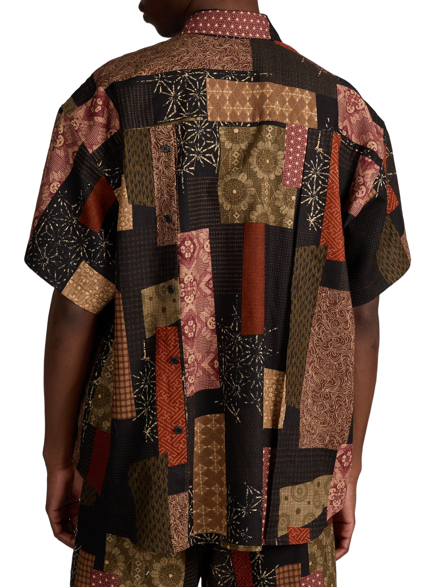 Short-sleeved cotton patchwork shirt WANSIE Multicolour