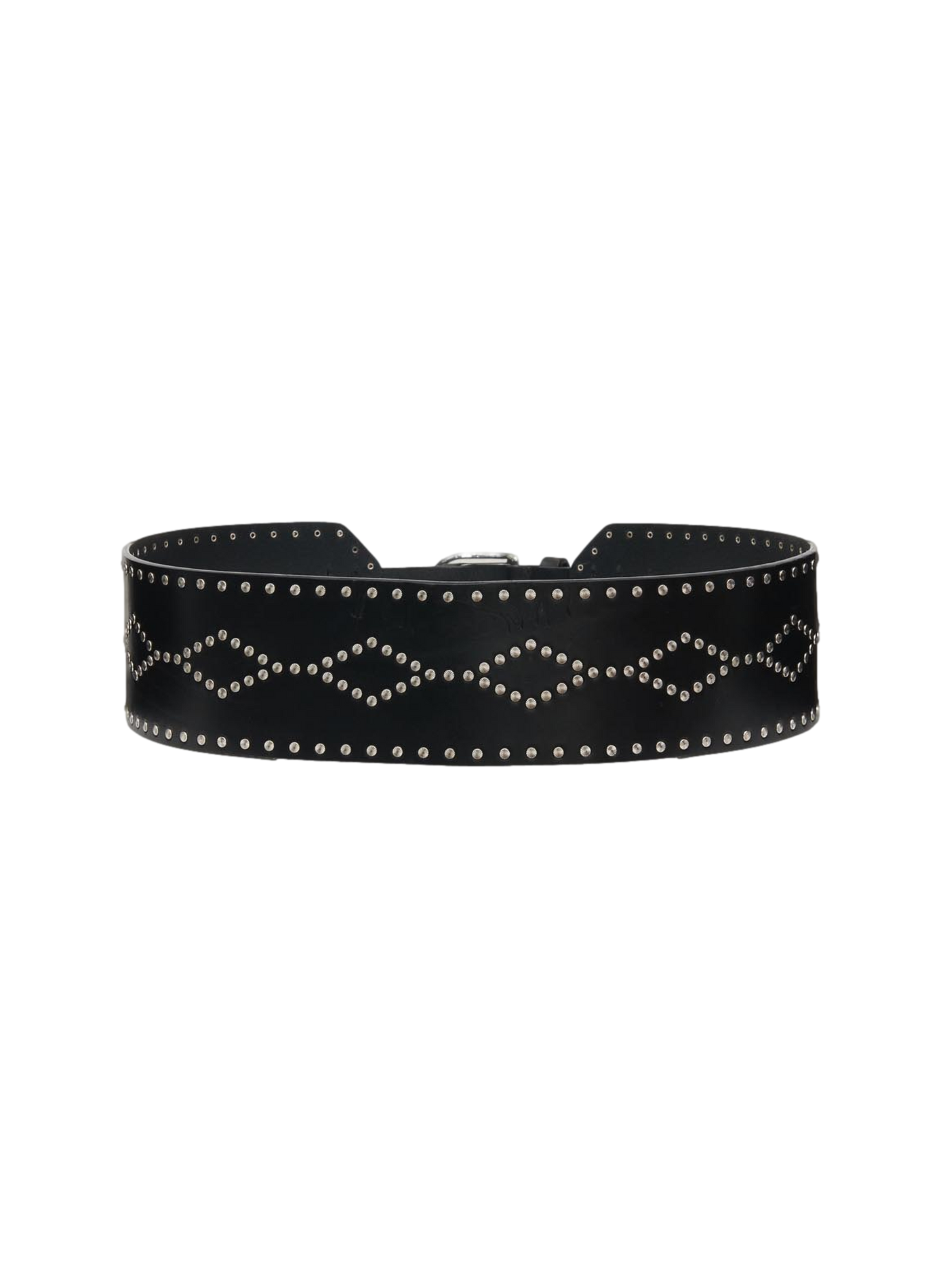 Wide studded leather belt Lucie ISABEL MARANT Black