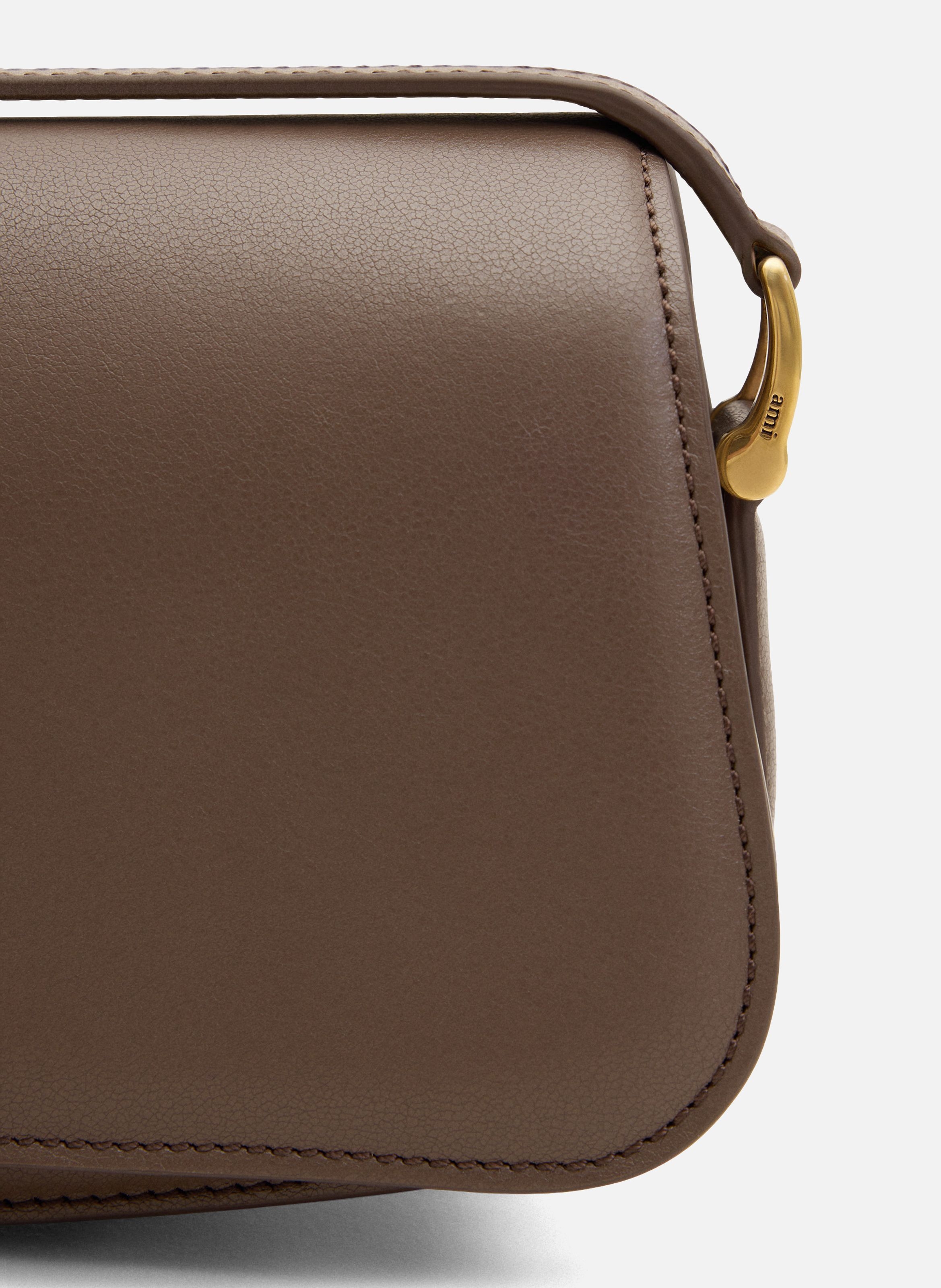 Sac porté épaule paris paris unisexe en cuir de vachette AMI PARIS Marron