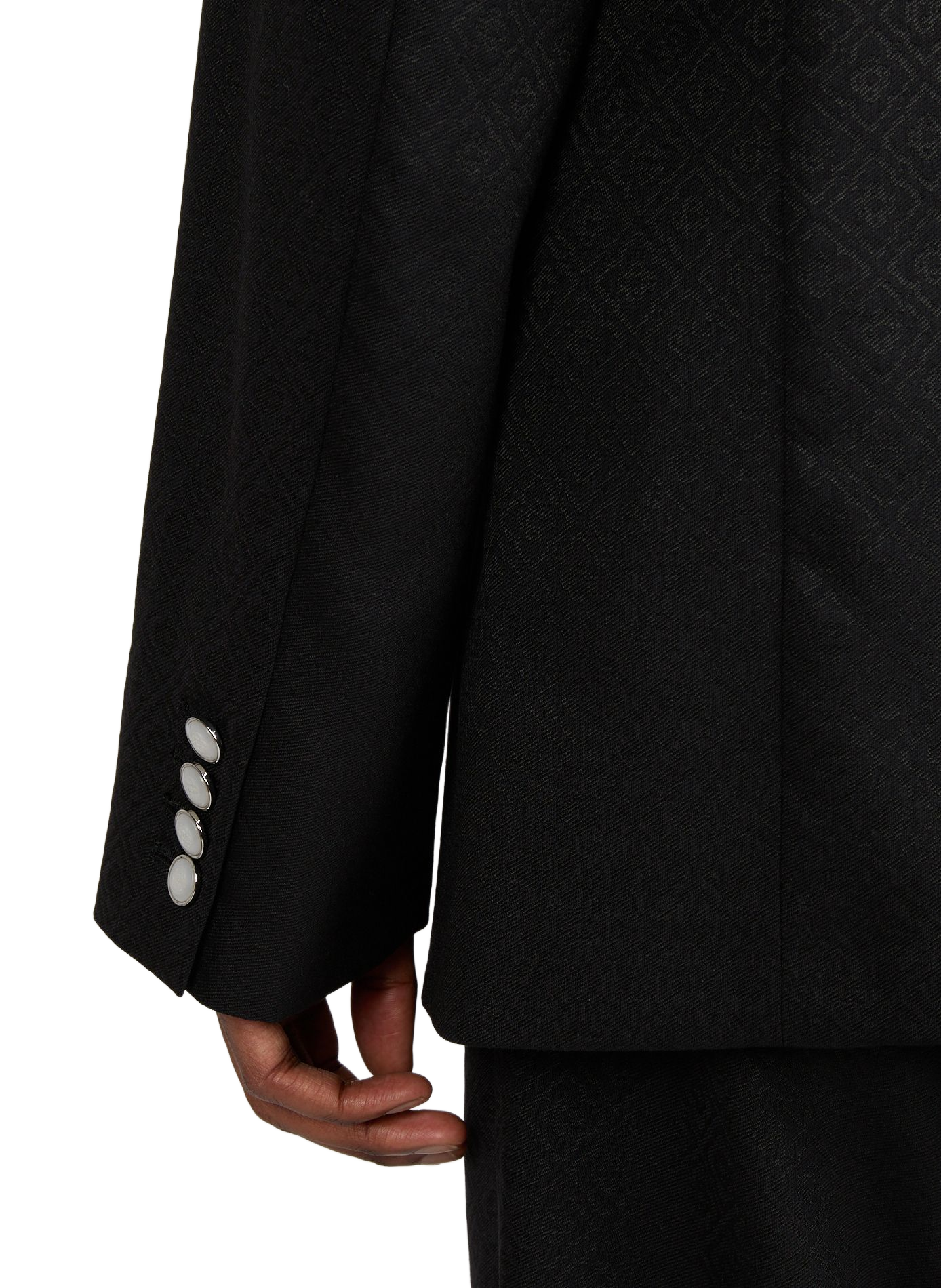 Blazer mit Doppelreiher und Monogramm aus Schurwollmischung CASABLANCA PARIS Blau
