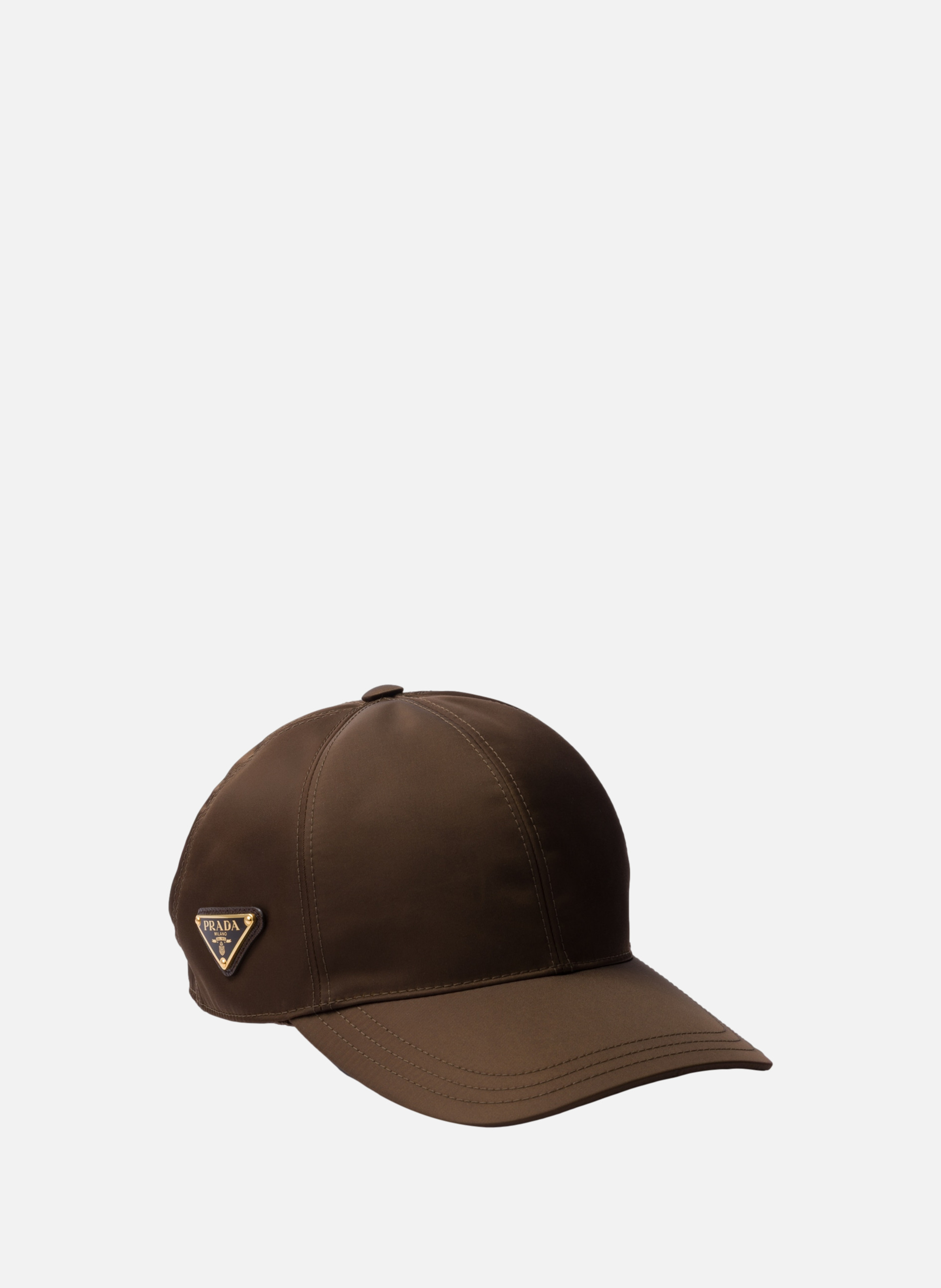 Casquette de baseball en re-nylon PRADA Marron