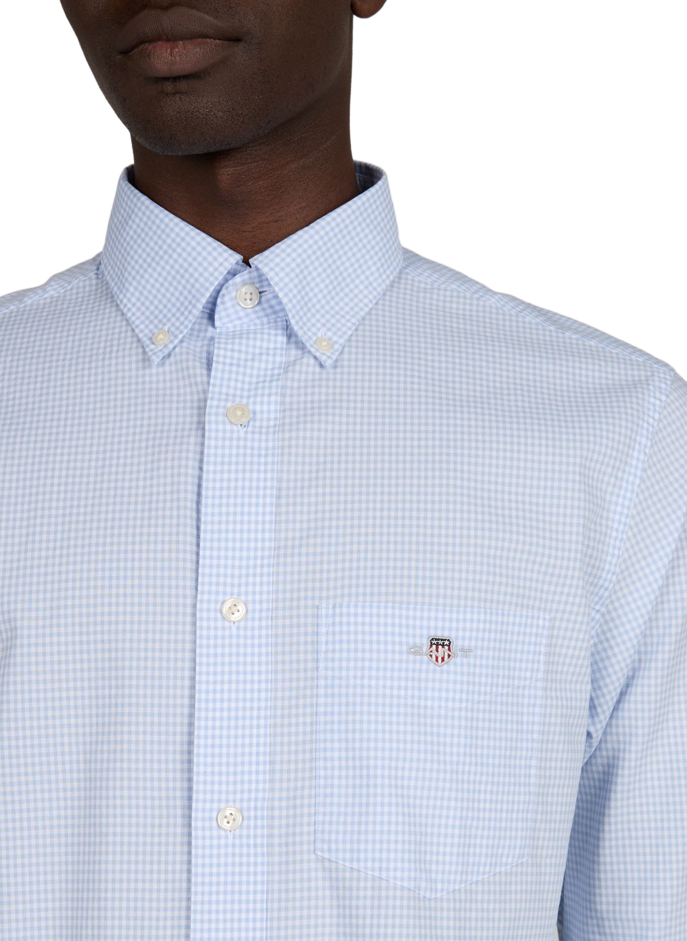 Classic collar checkered shirt GANT Blue
