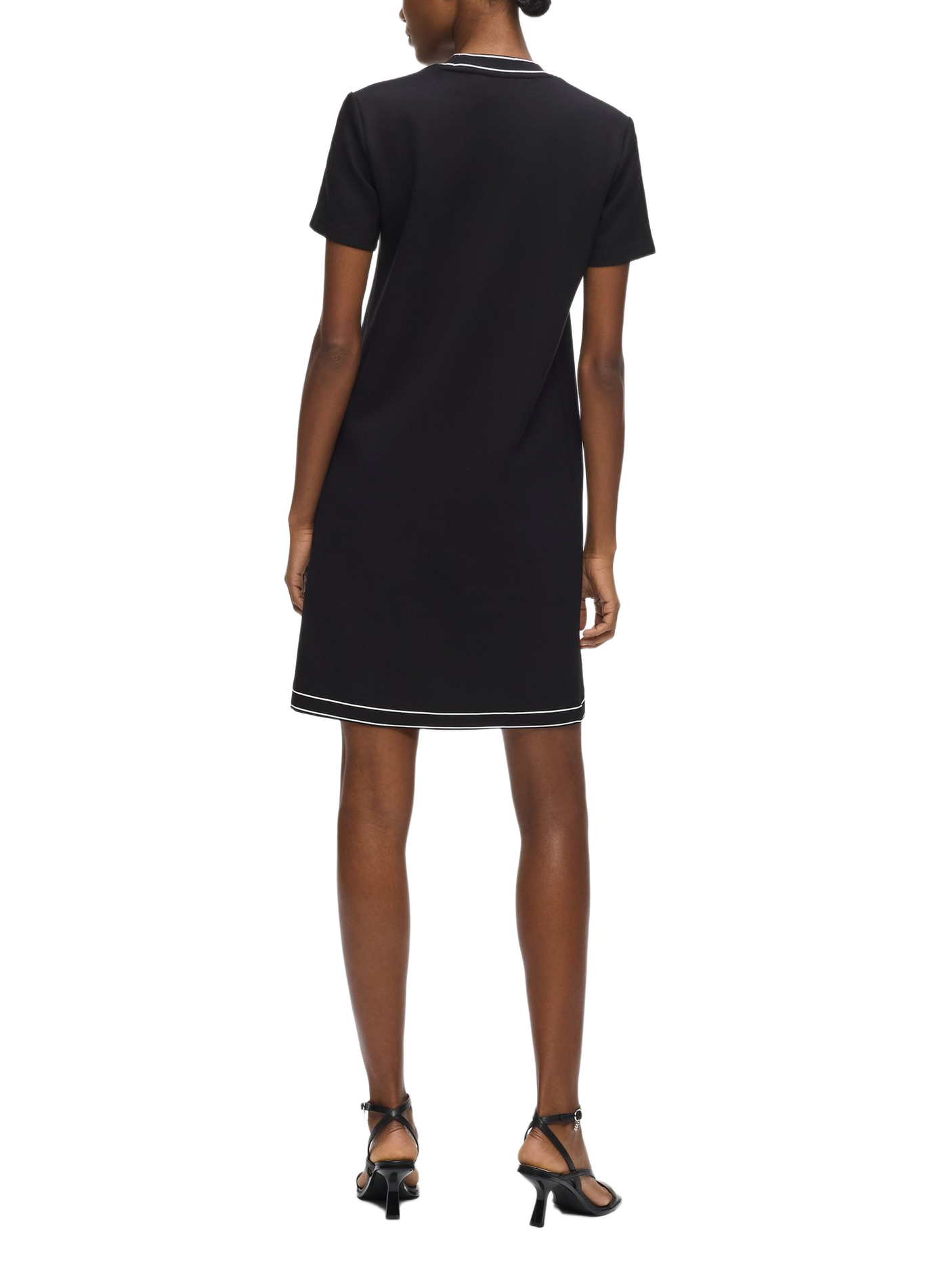 Robe col rond courte KARL LAGERFELD Noir