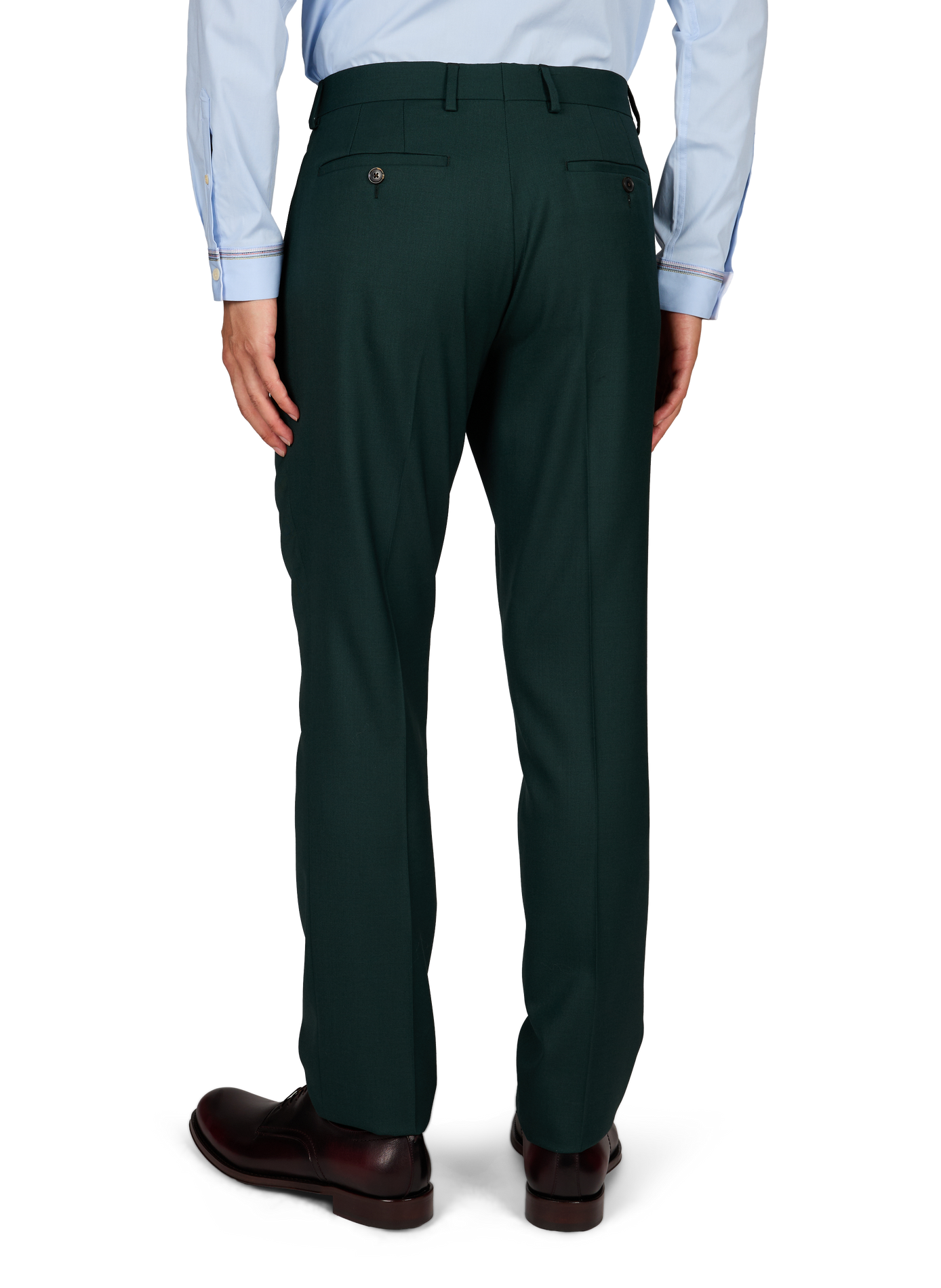 Two-piece solid color wool suit PAUL SMITH Green