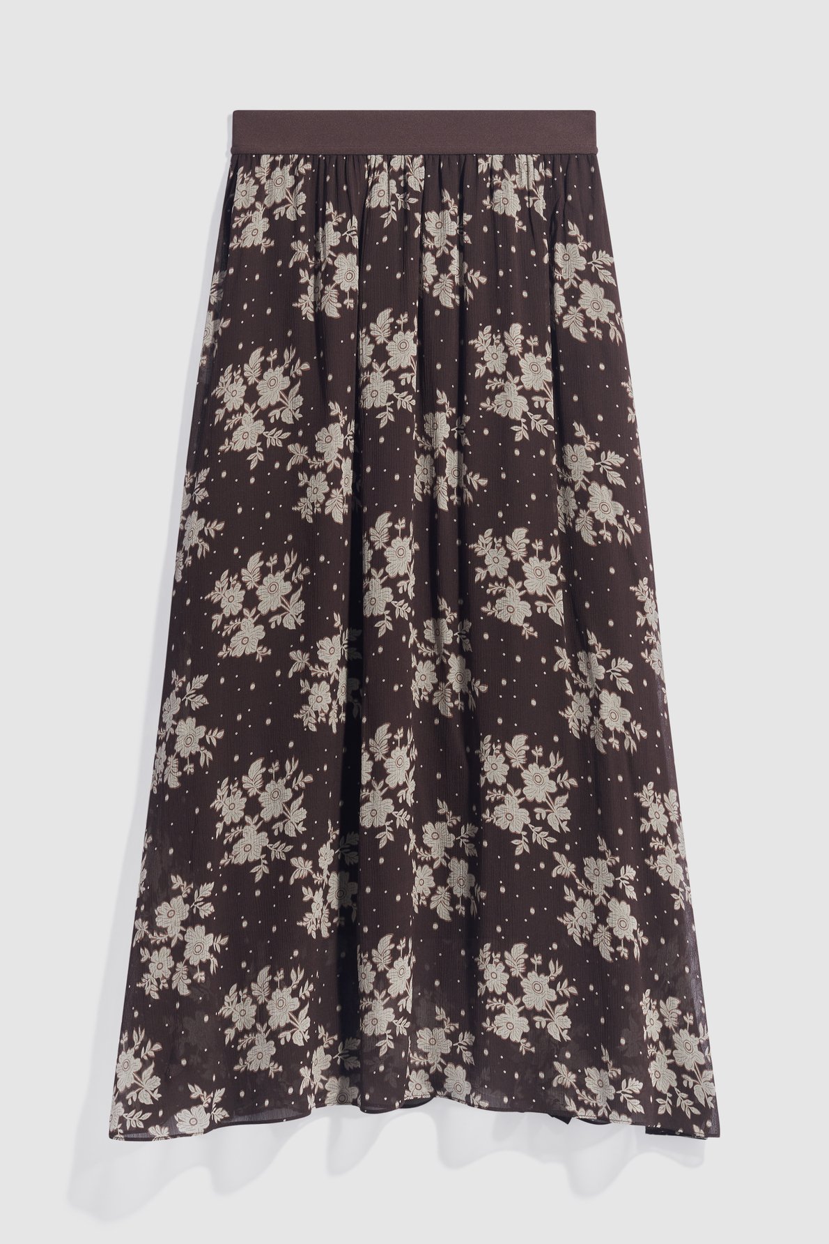 Jupe en mousseline imprimée - tessy GERARD DAREL Marron