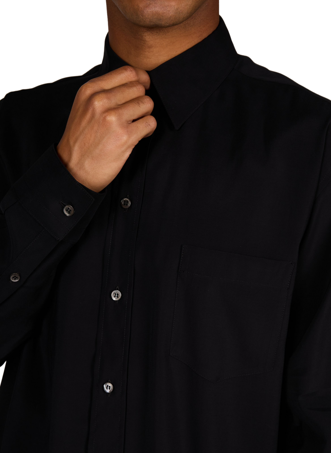 Chemise droite à col classique EMPORIO ARMANI Noir