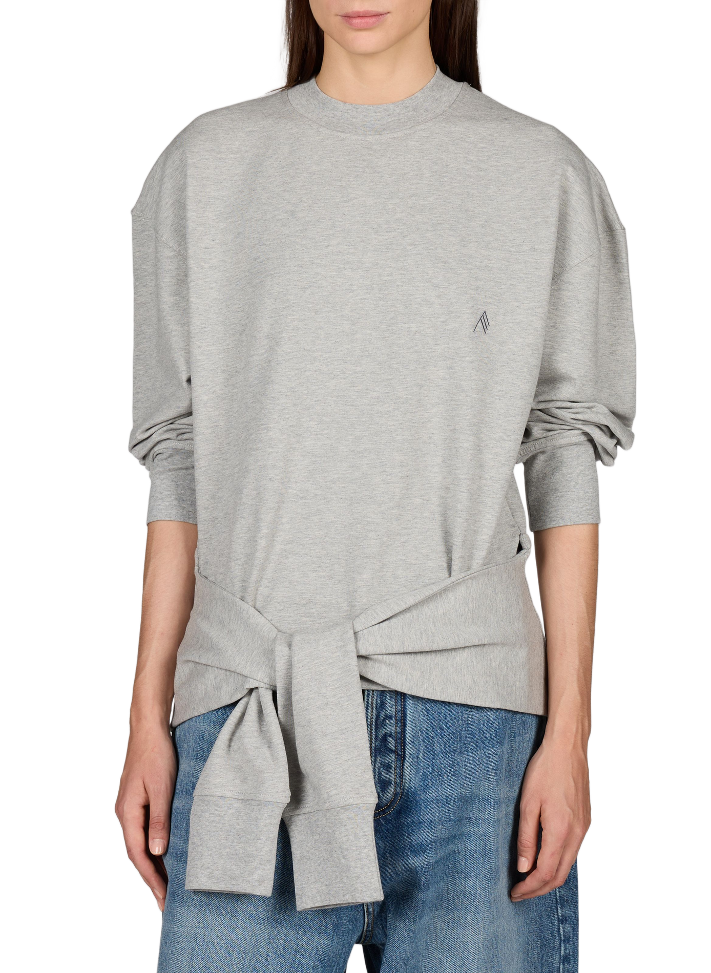 Sweat oversize en coton mélangé THE ATTICO Gris