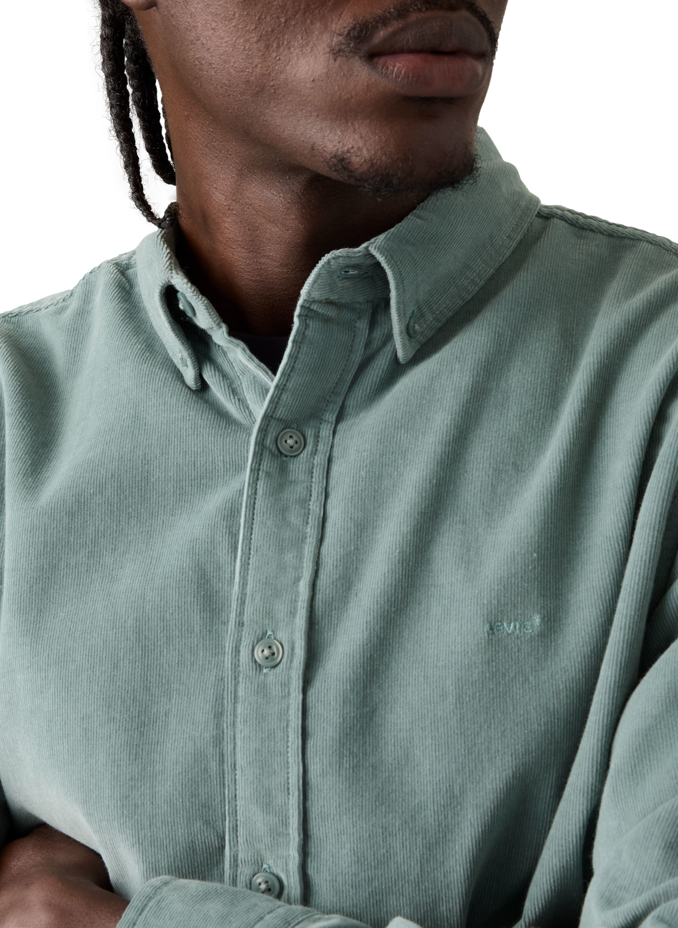 Straight shirt with American collar in cotton LEVI'S Green