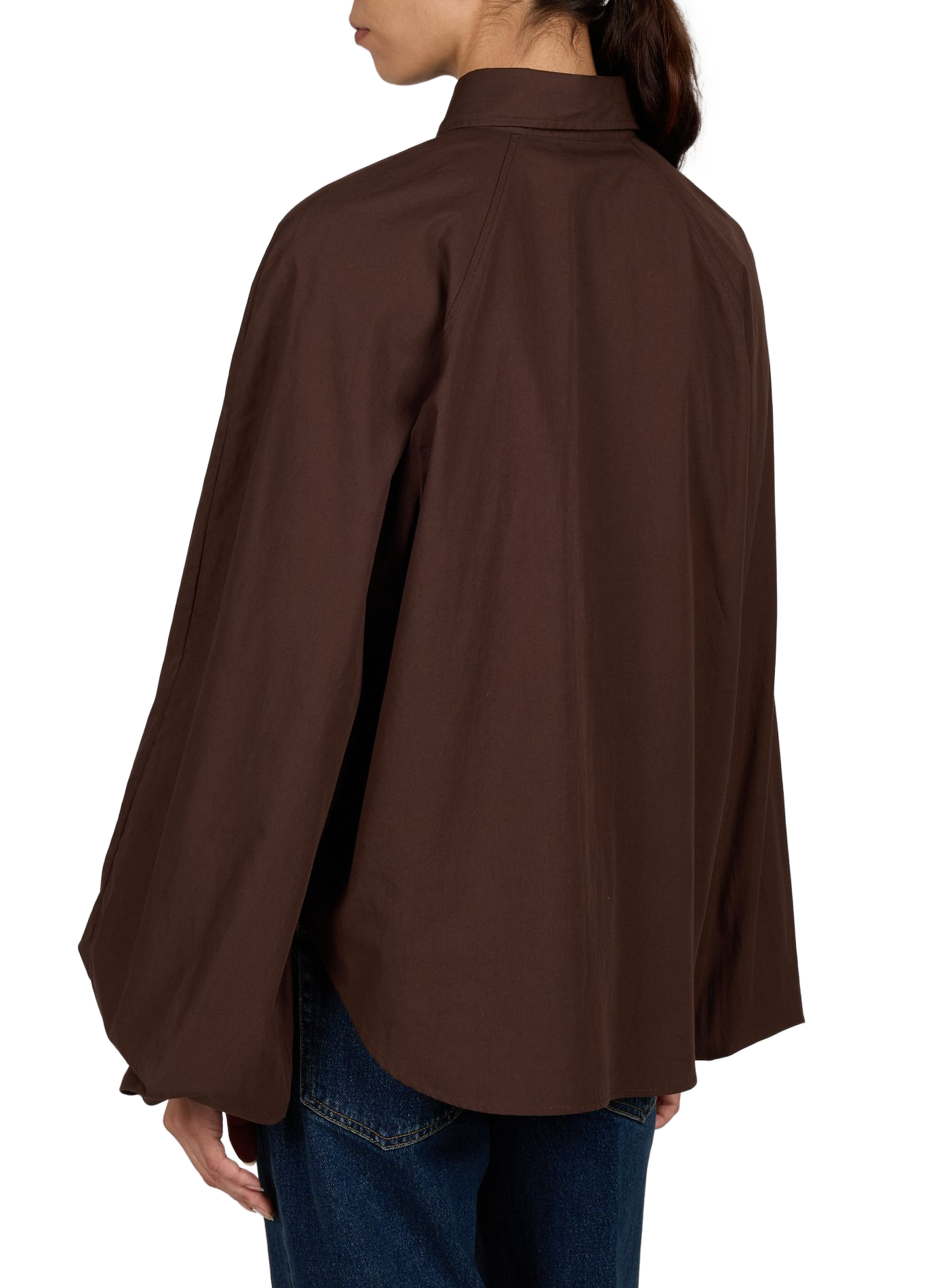 Chemise manches ballon en coton CLOSED Marron