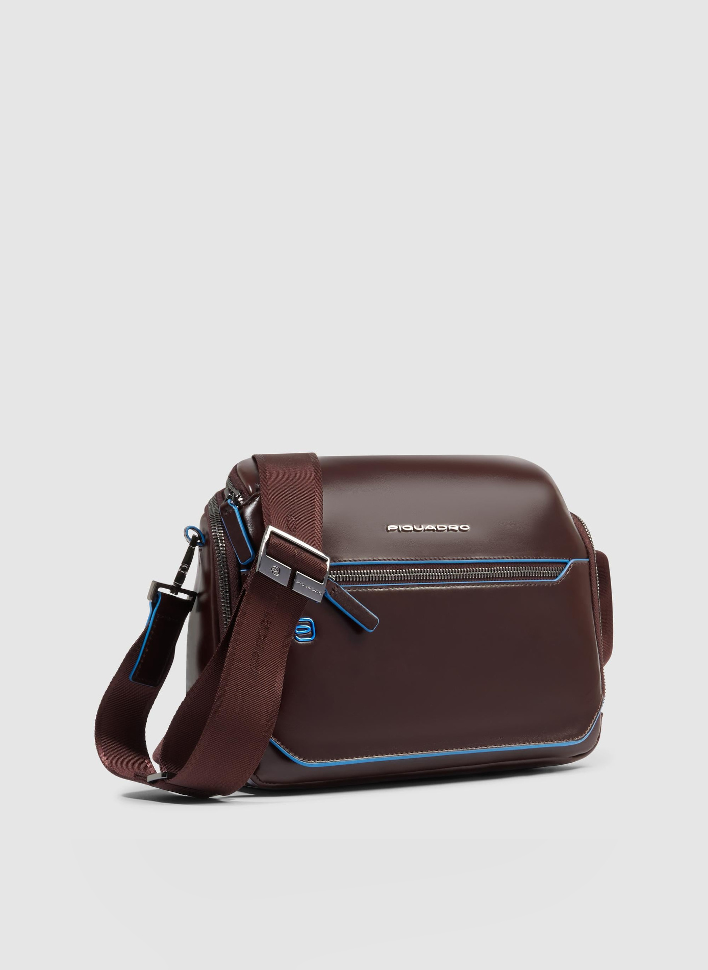 Sac bandoulière homme personnalisable PIQUADRO Marron