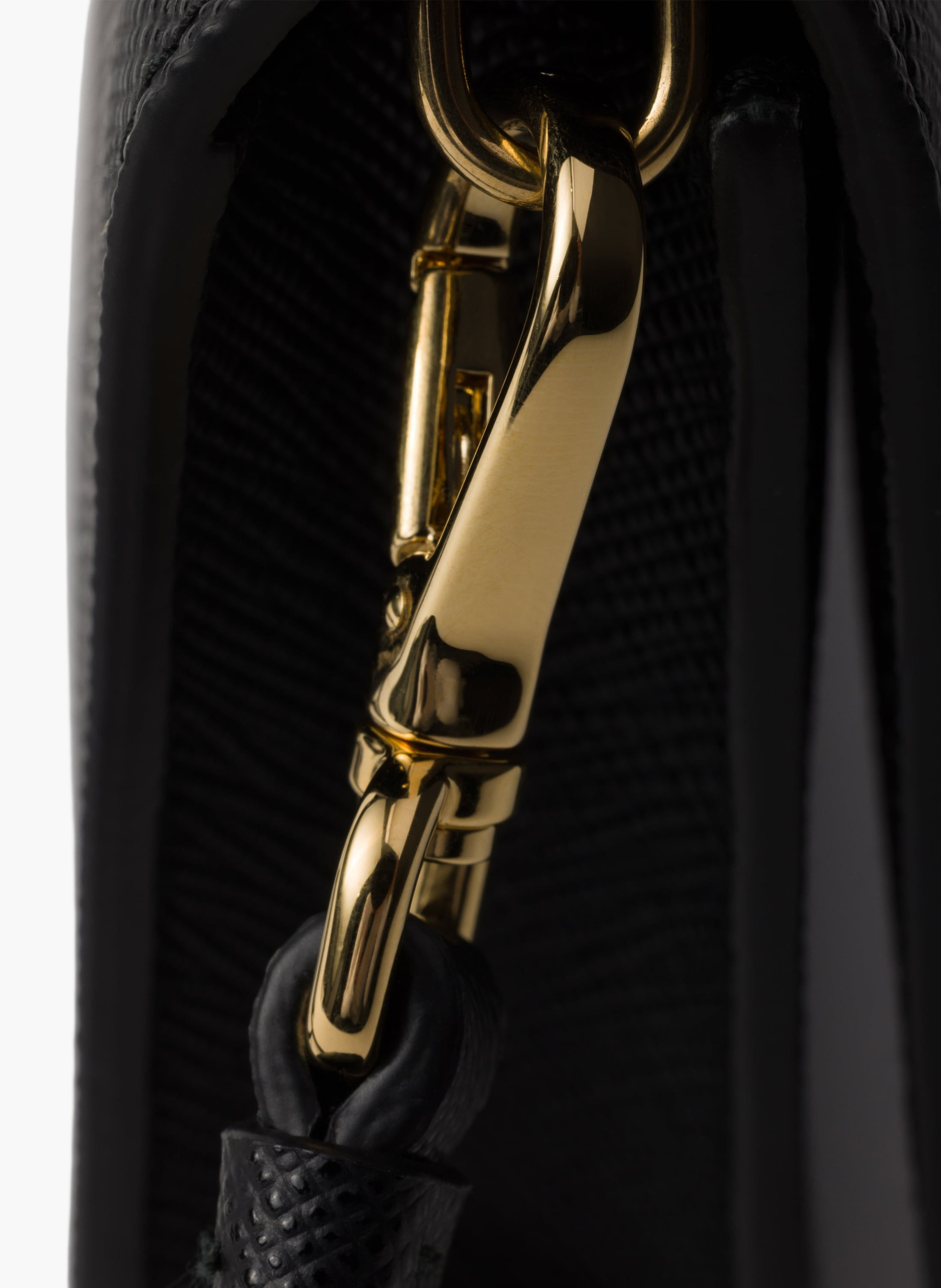 Mini sac en cuir saffiano PRADA Noir