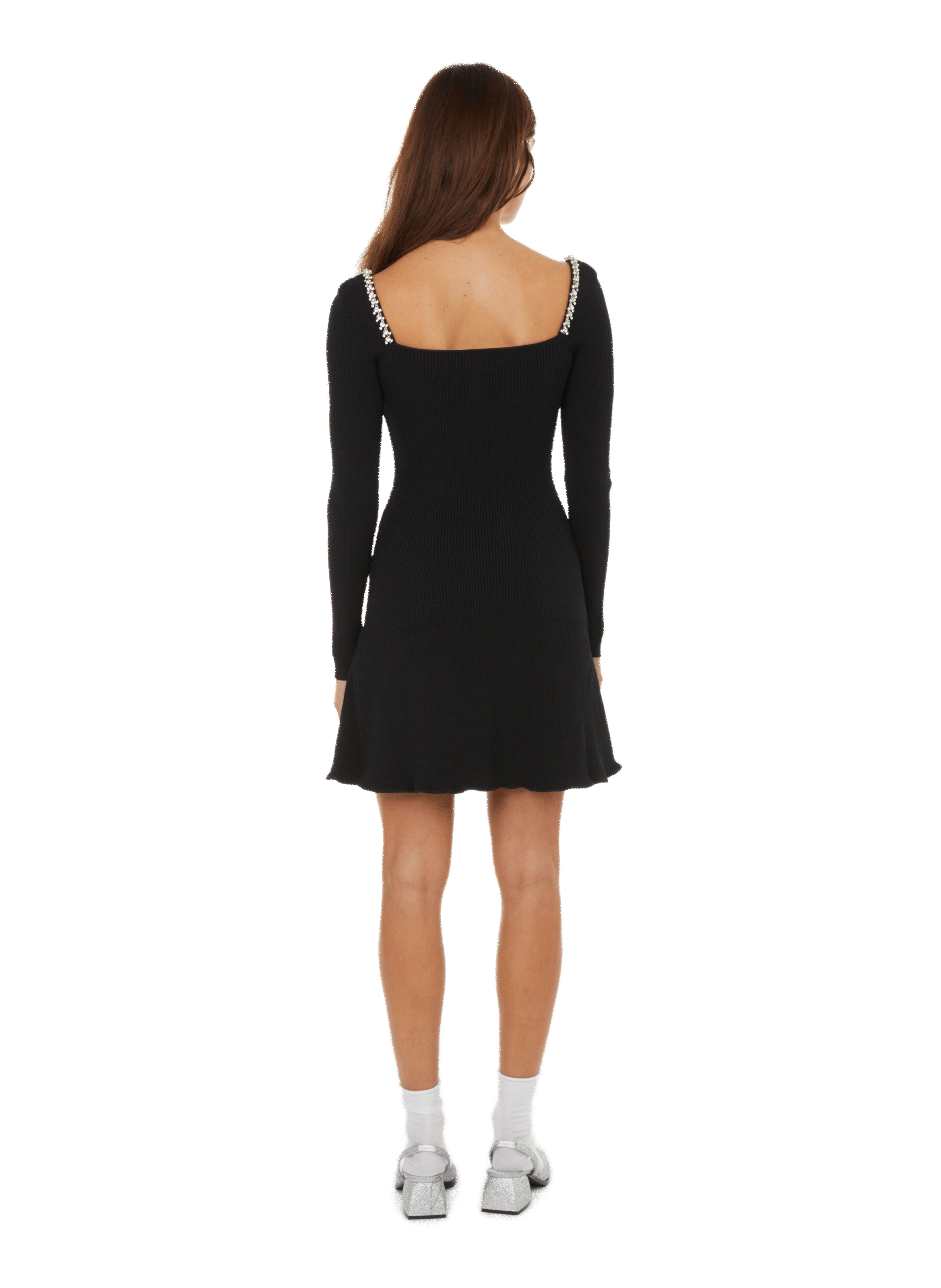 Korte jurk met versieringen SELF PORTRAIT Zwart