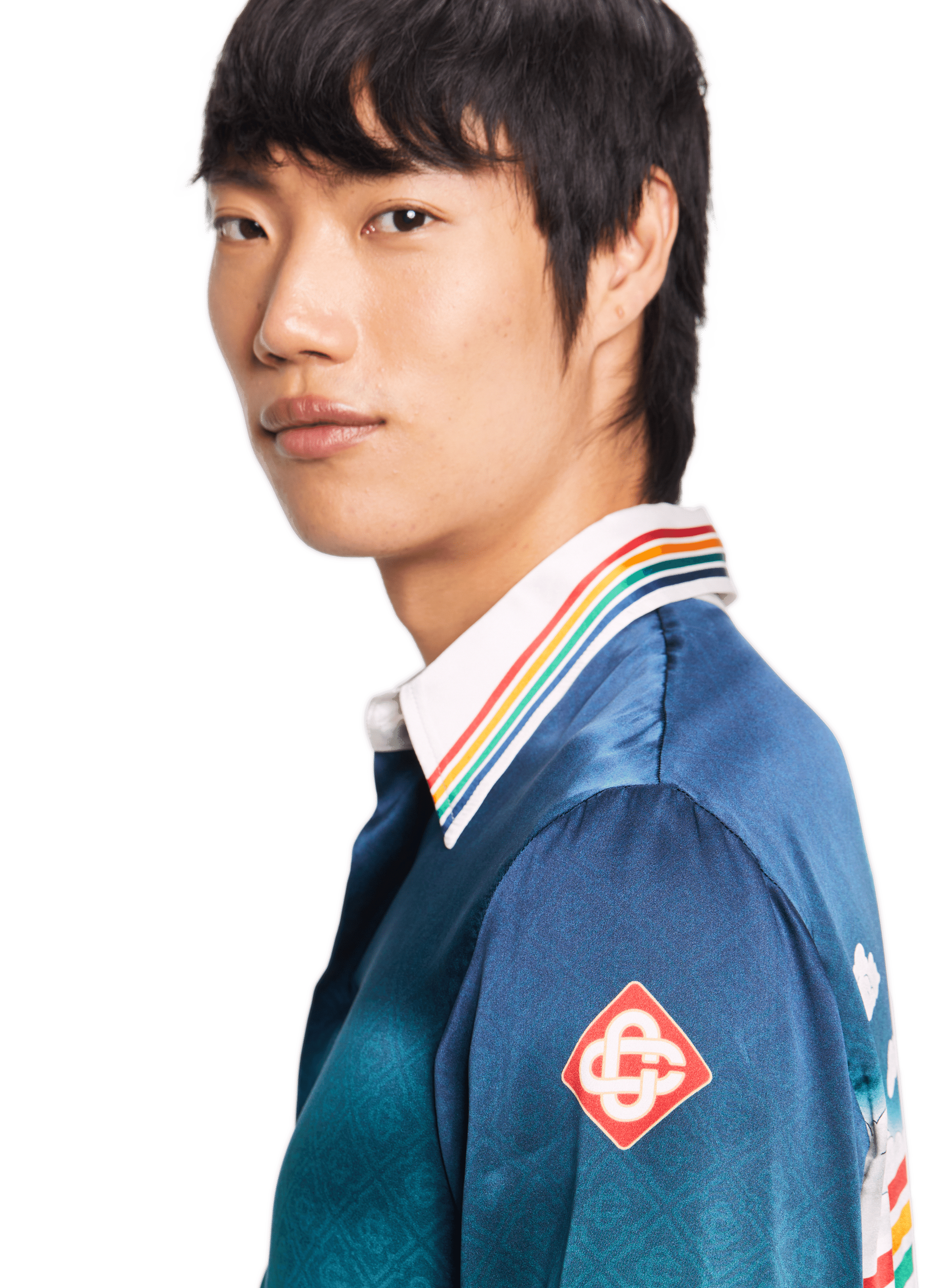 Silk shirt La déesse du stade CASABLANCA PARIS Blue