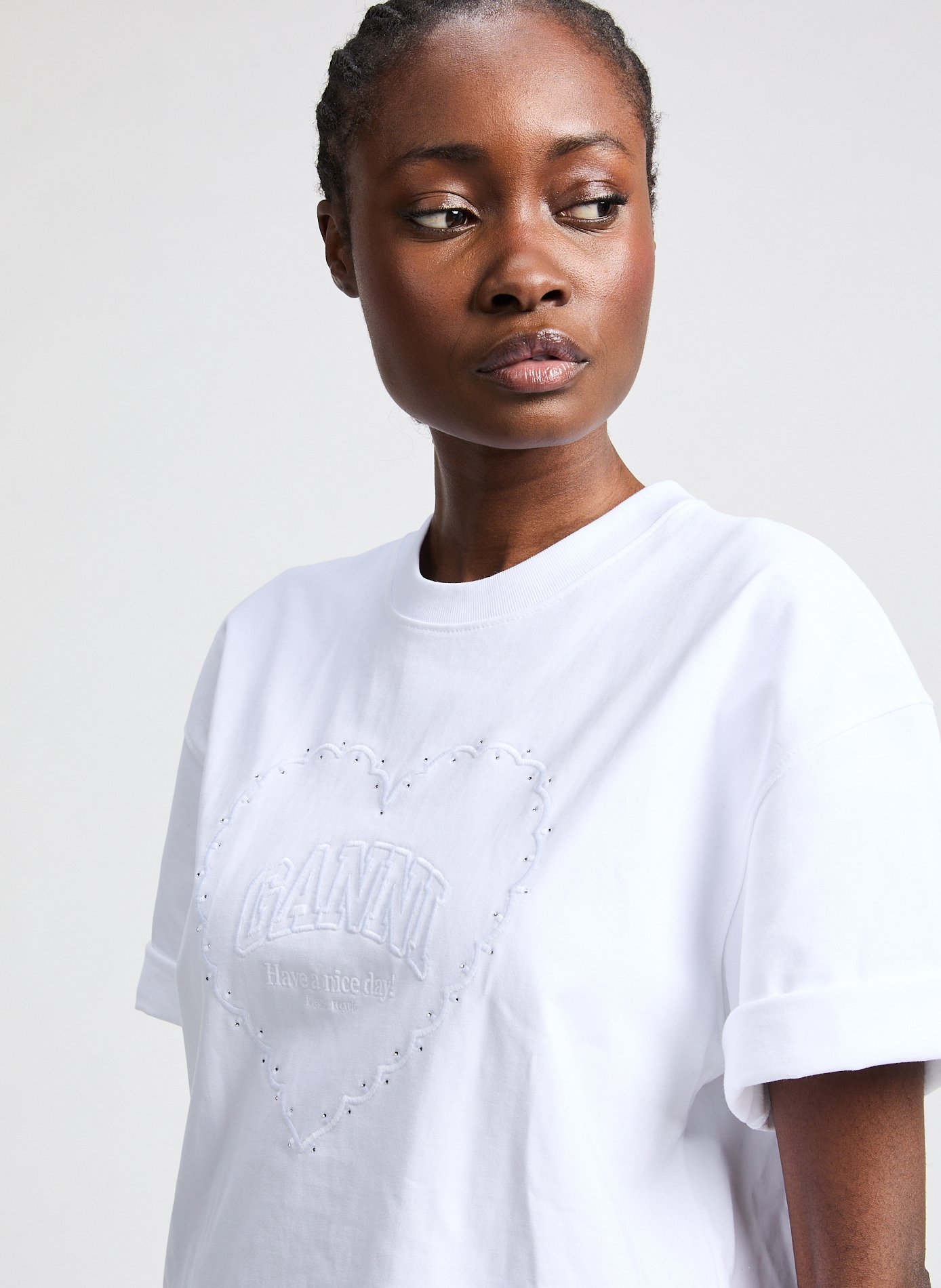 T-shirt Heavy Cotton GANNI White