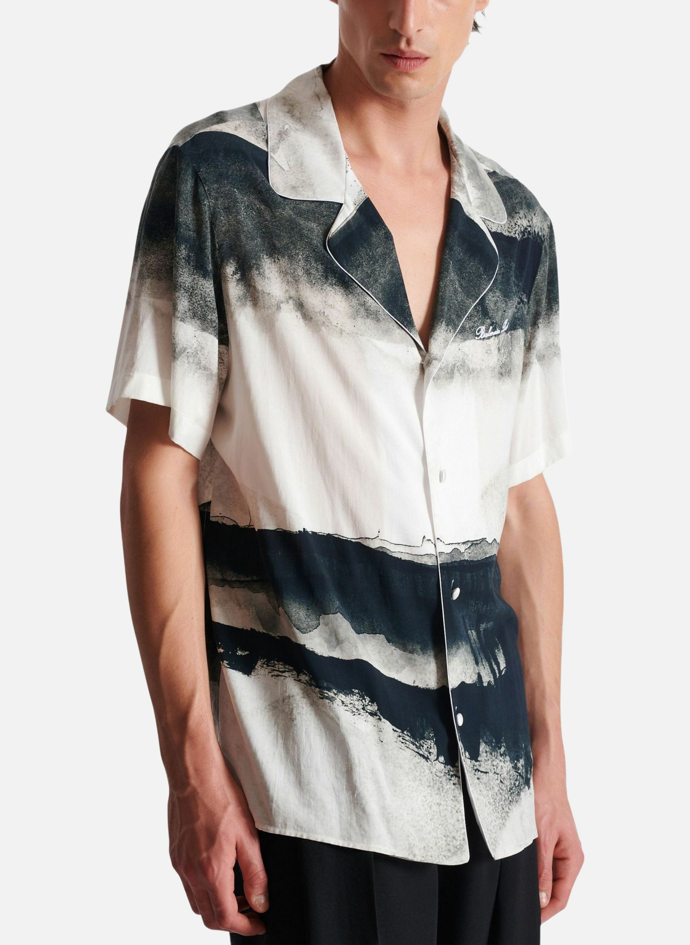 Chemise pyjama imprimée motif moon BALMAIN Blanc