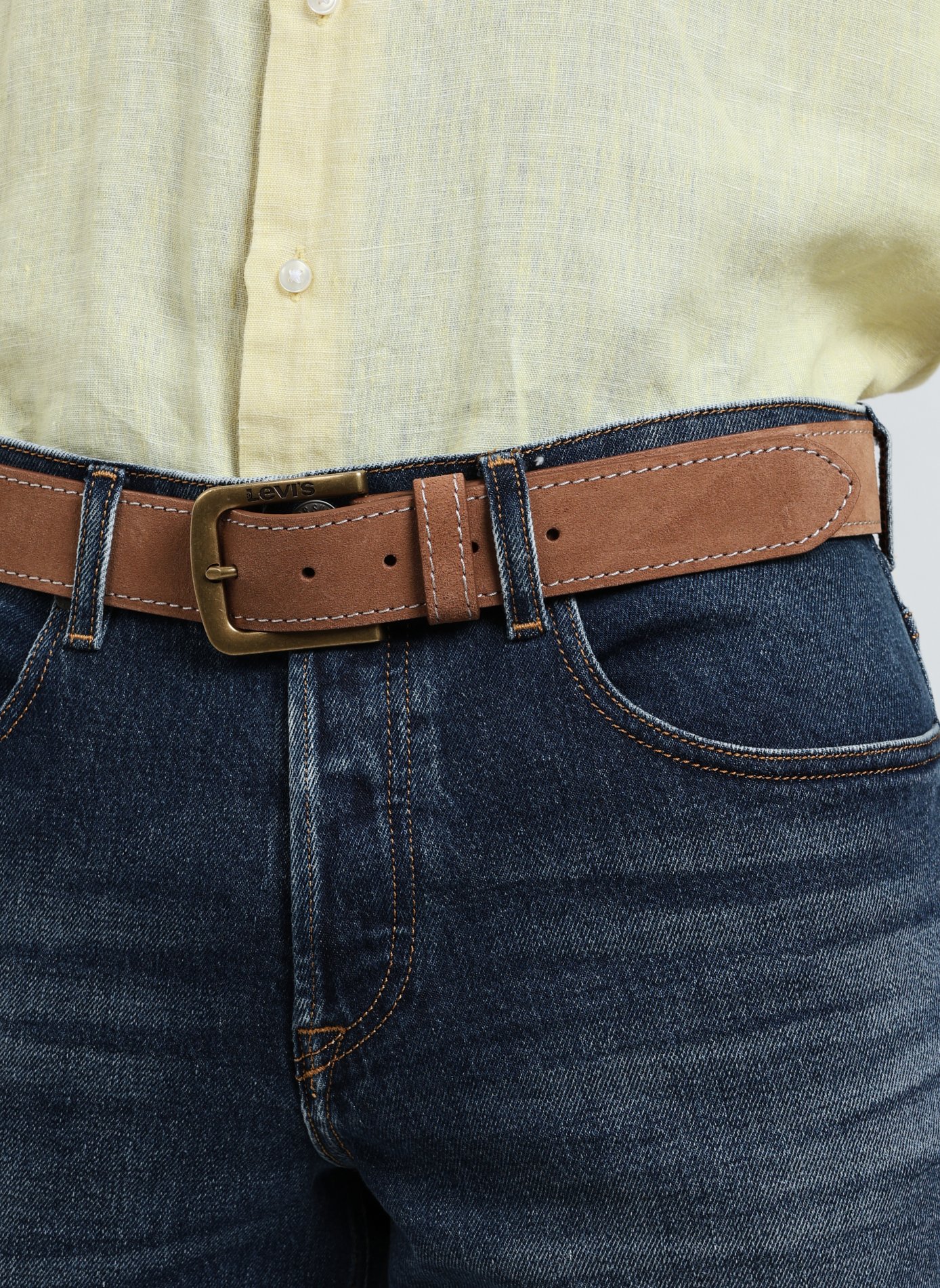 Suede leather belt LEVIS ACCESSOIRES Brown
