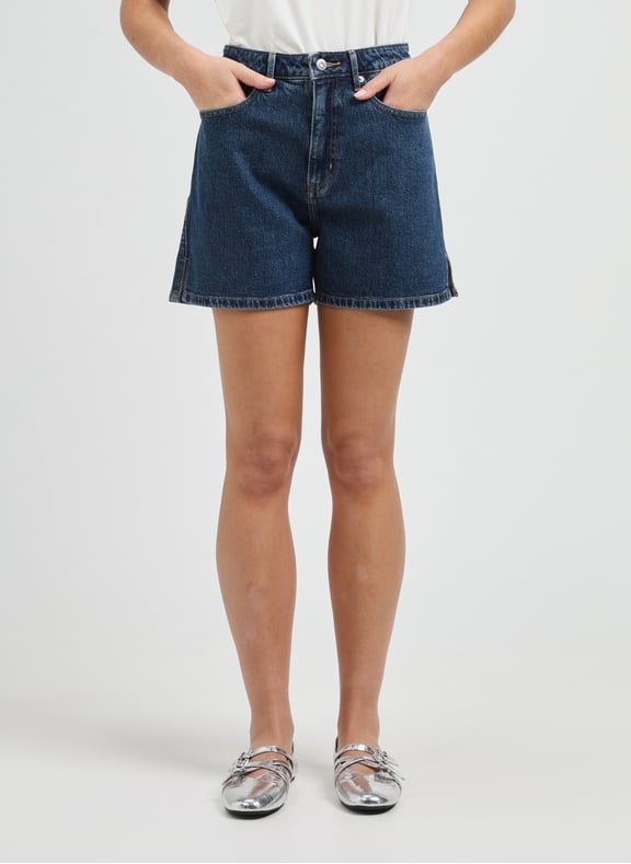 High-waisted denim shorts Blue by DOCKERS DOCKERS High-waisted denim shorts Blue