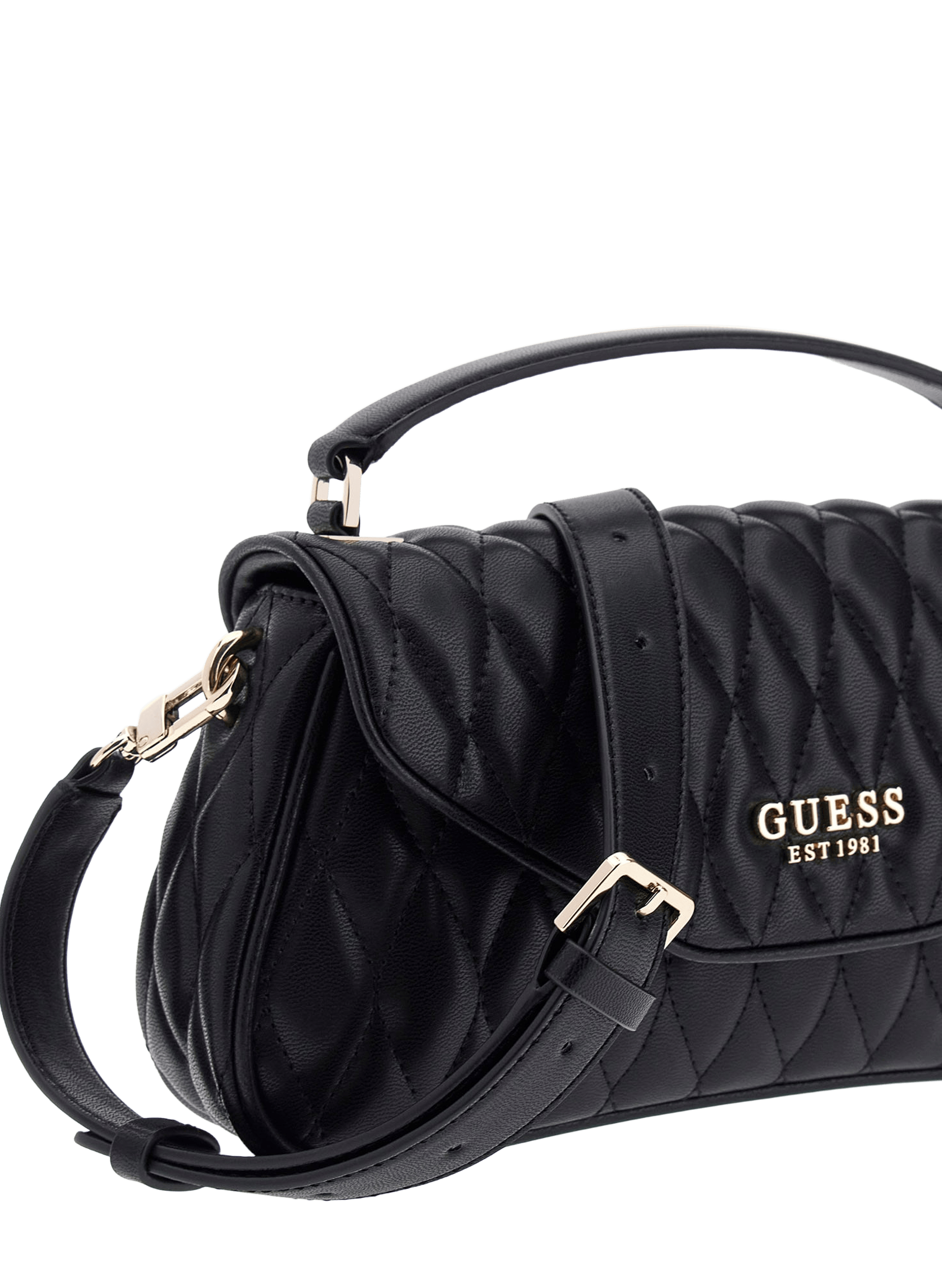 Sac à main Valla surpiqué GUESS Noir