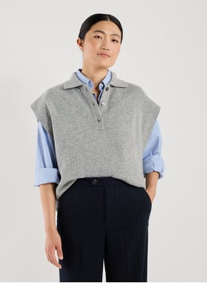 Gilet sans manches en laine mélangée BELLEROSE Gilet sans manches en laine mélangée BELLEROSE