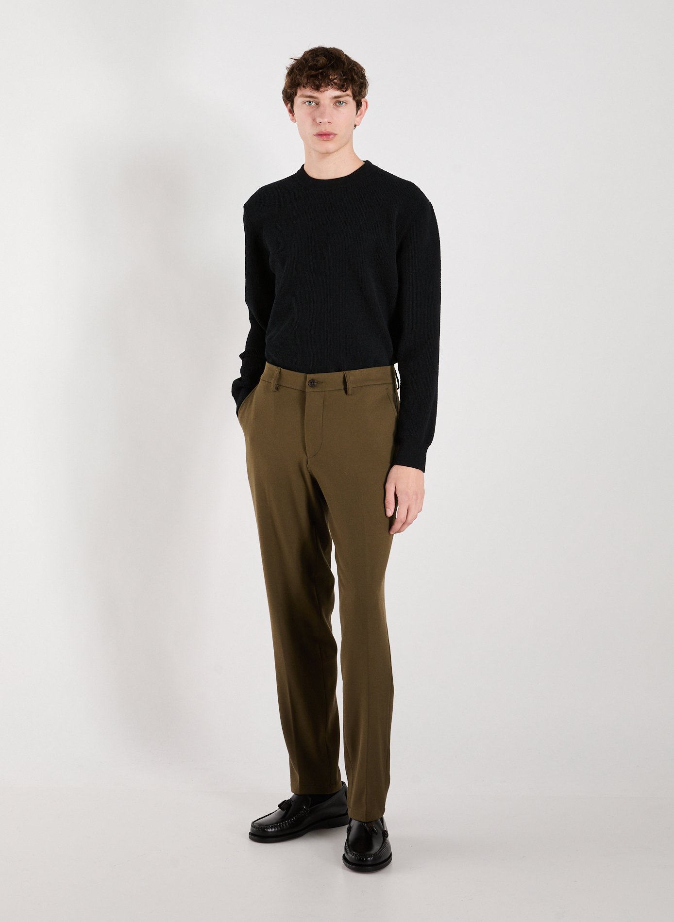 Pantalon slim Como  LES DEUX Vert